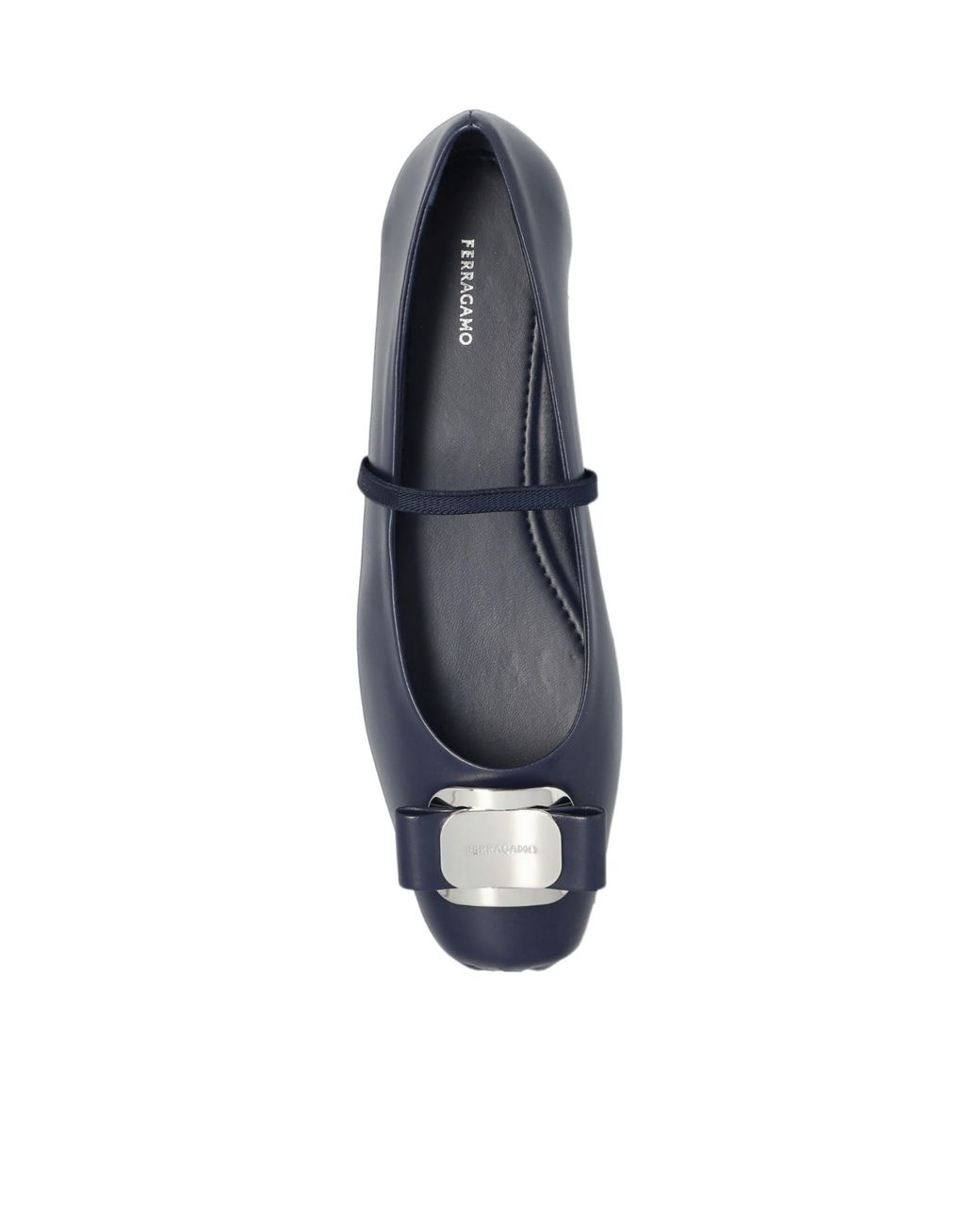 Ferragamo Black Zina Flat Ballet Shoes