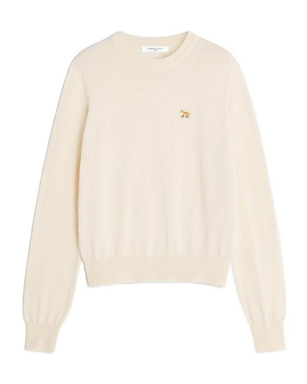 Maison Kitsuné White Maison Kitsuné Baby Fox Regular Jumper