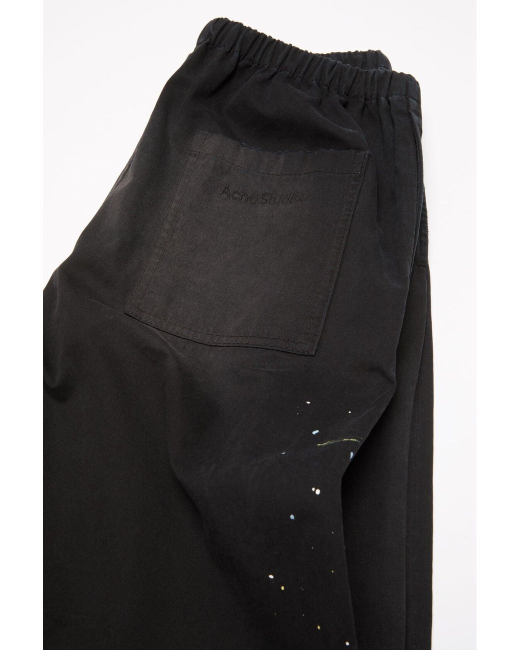 Acne Black Washed Trousers for men