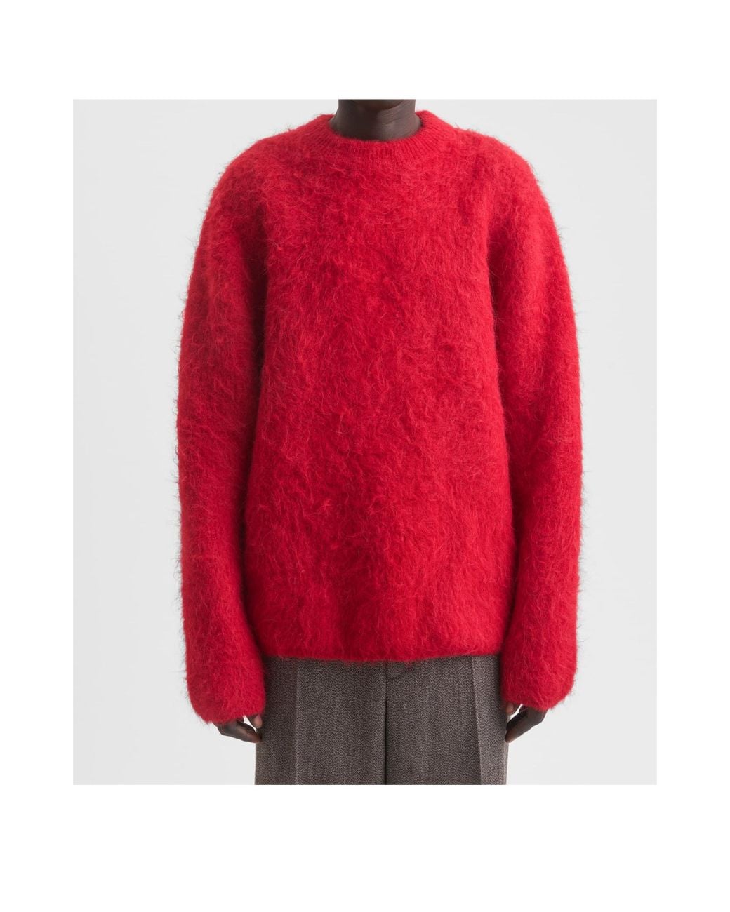 Séfr Red Crew-Neck Long-Sleeve Knit Top for men