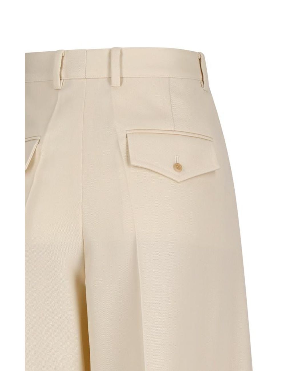 Céline Natural Montauk Cropped Trousers