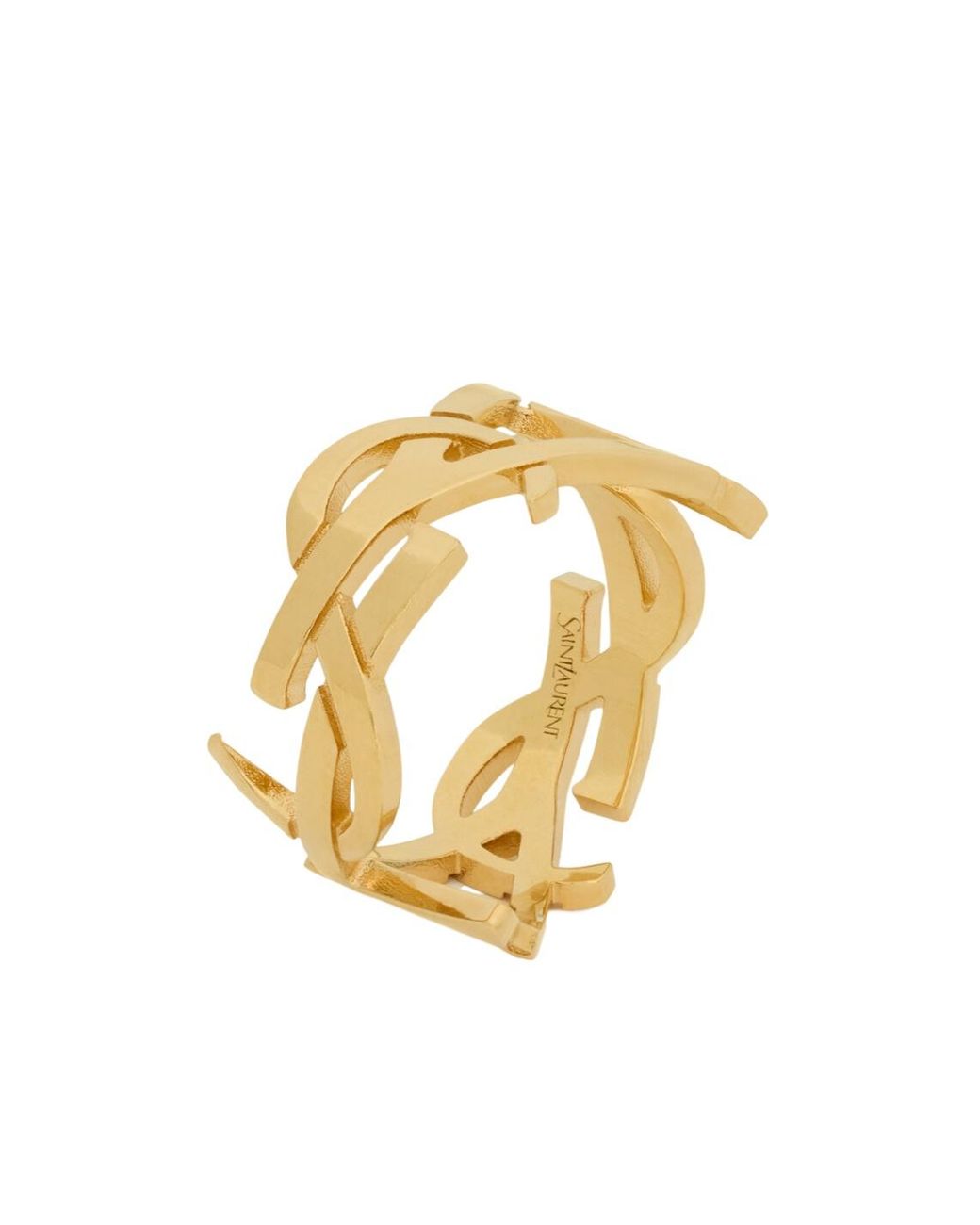 Saint Laurent Metallic Cassandre Scarf Ring