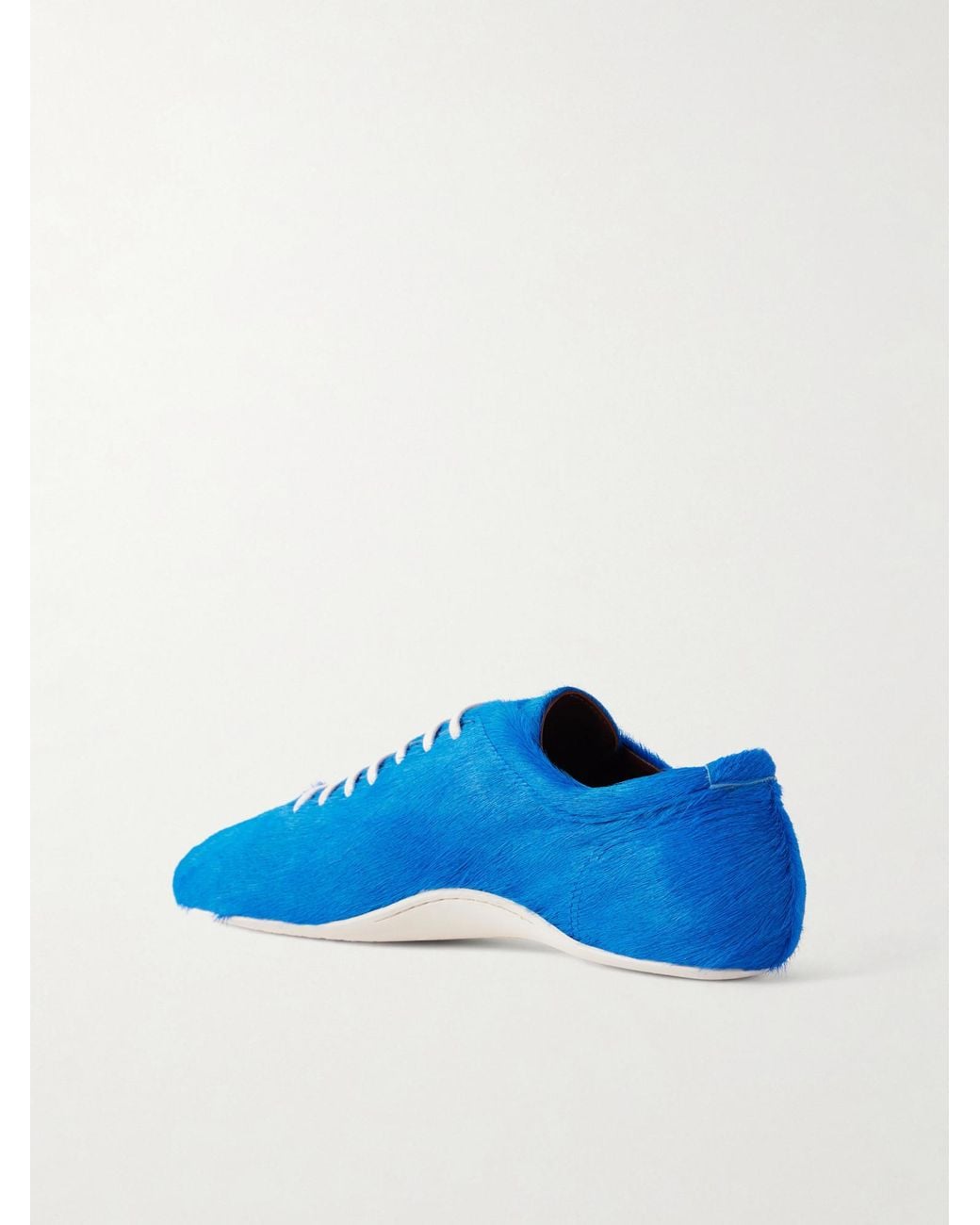 Dries Van Noten Blue Calf-Hair Sneakers