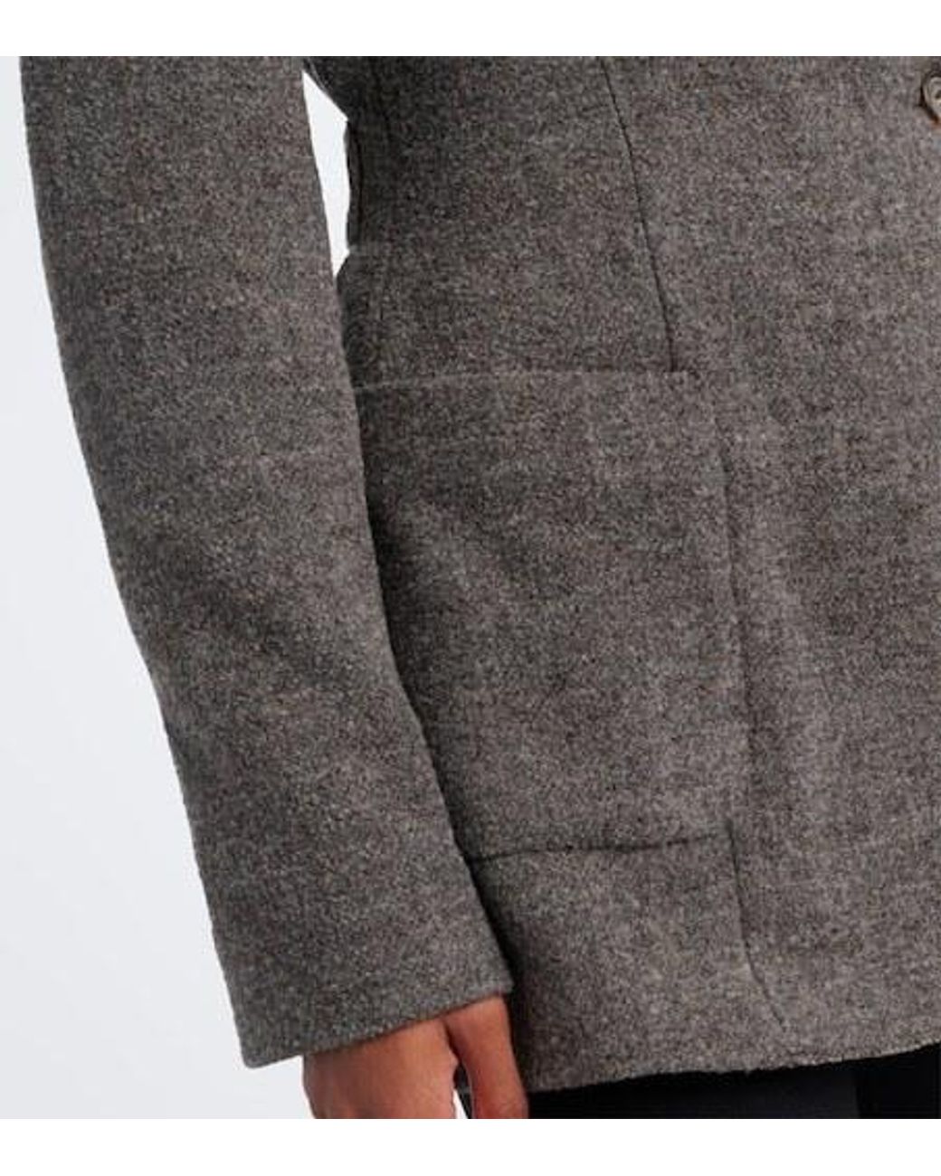 Magda Butrym Black Wool And Cashmere-Blend Blazer