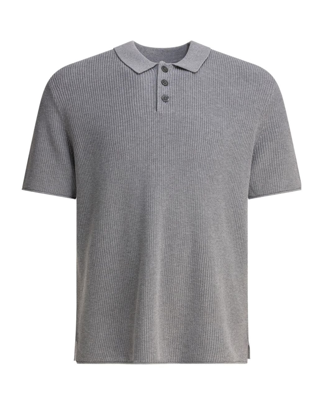 Alex Mill Gray Textured Knit Polo Shirt for men