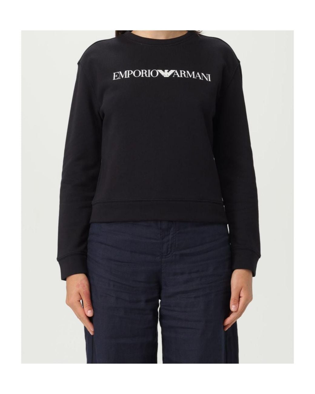 Emporio Armani Black Logo Crew Neck Sweater