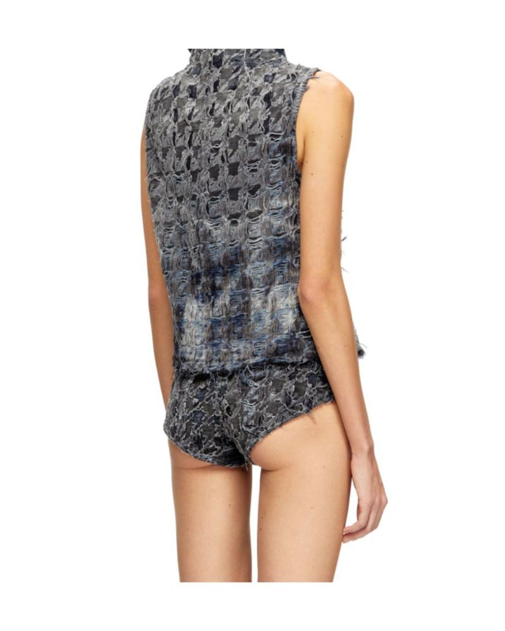 DIESEL Gray De-Tapi-Fsh1 Sleeveless Top
