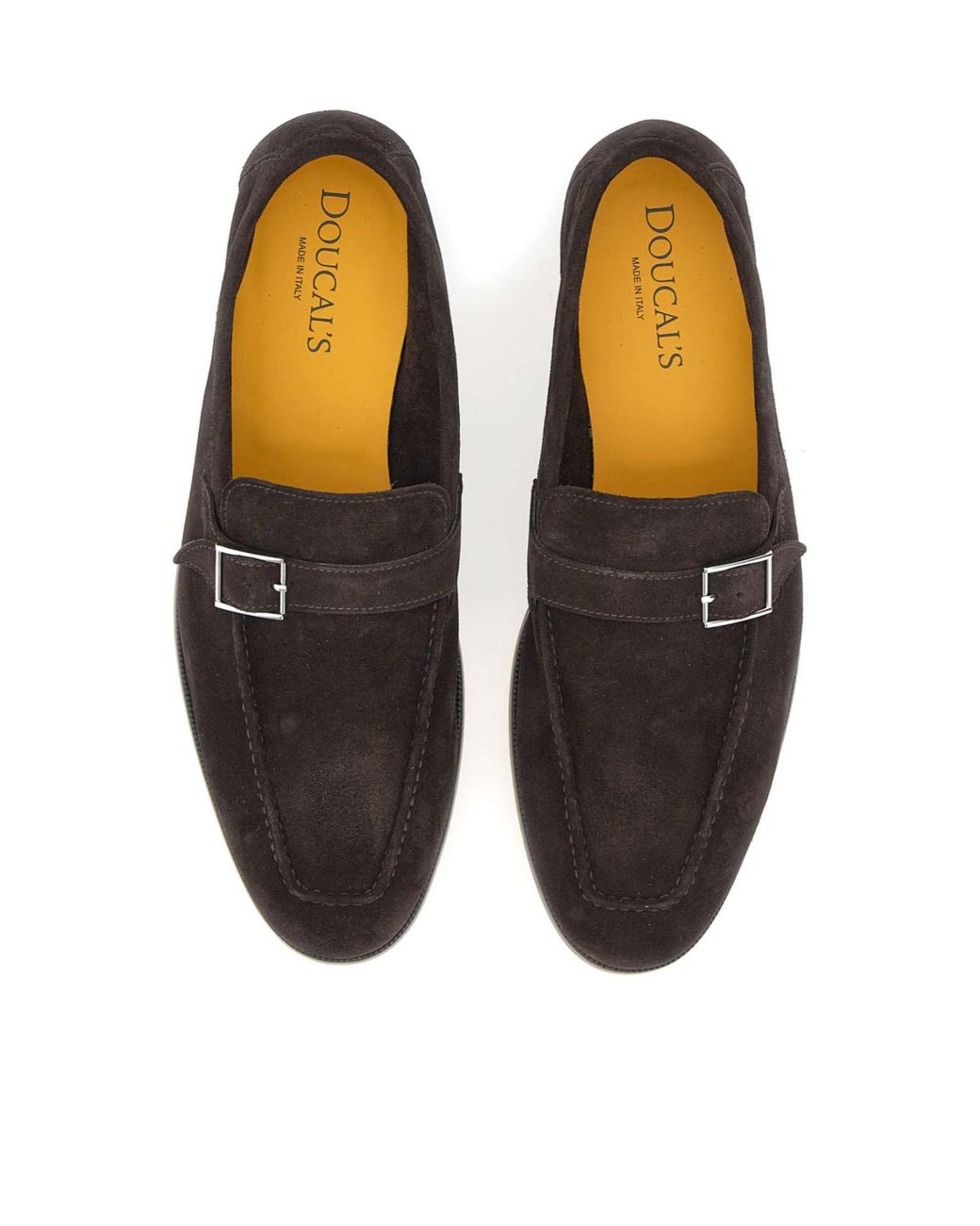 Doucal's Brown Single-Buckle Loafers for men