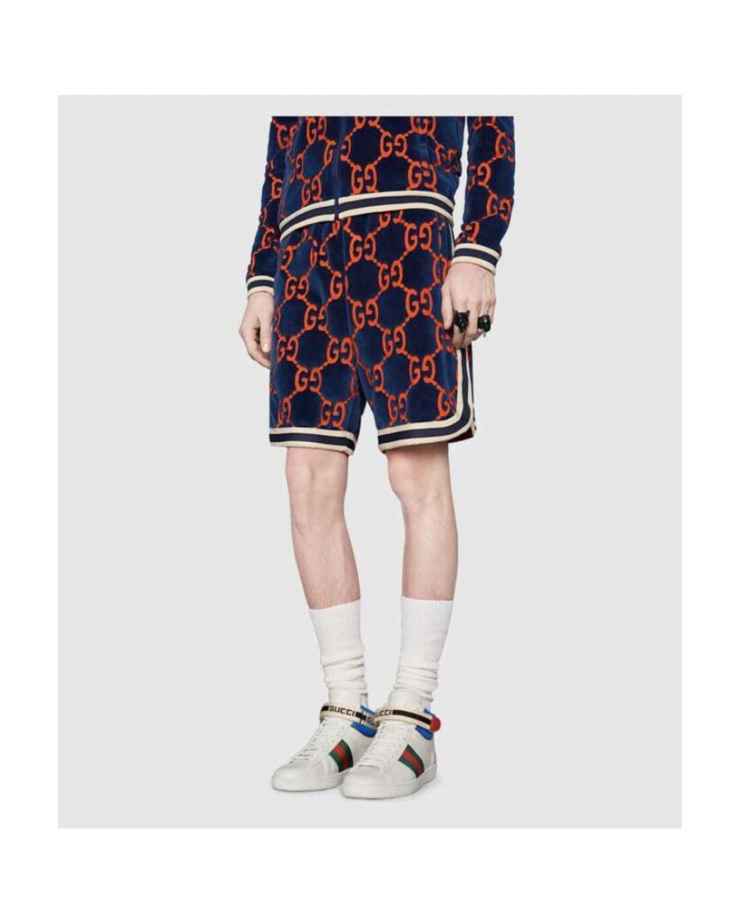 Gucci Multicolor Stripe Ace High-Top Sneakers for men