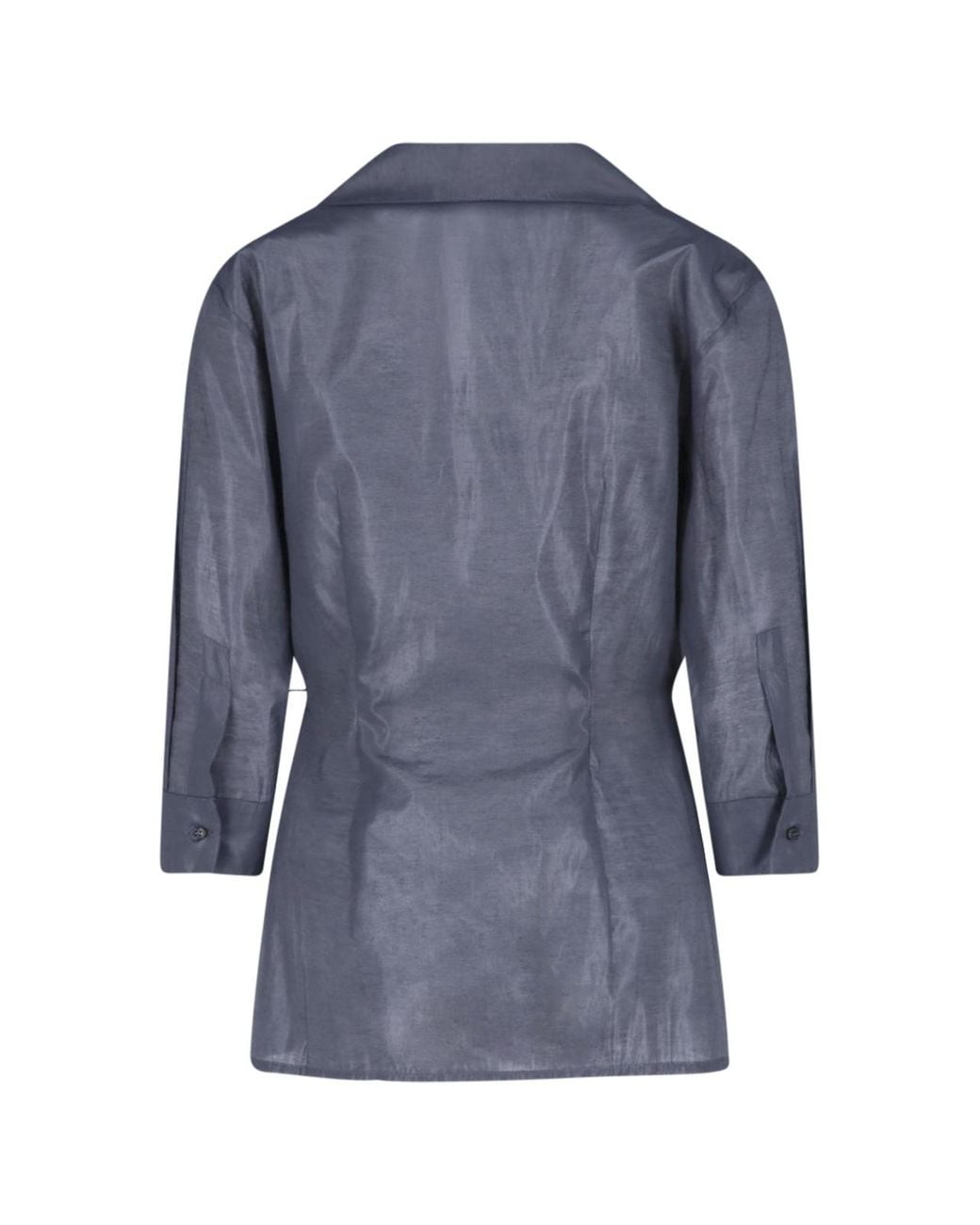 Paloma Wool Blue Wrap V-Neck Top