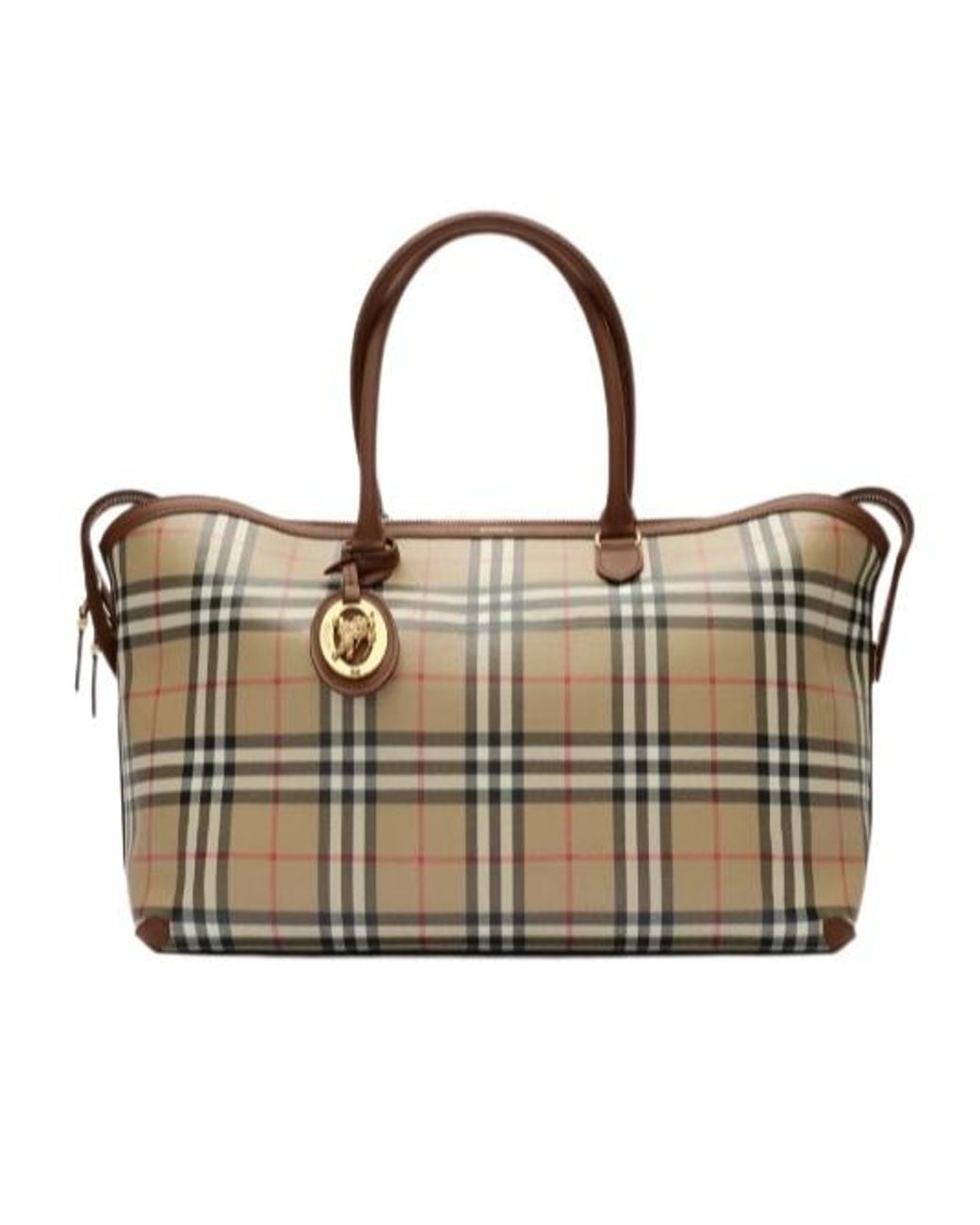 Burberry Metallic Check Medium Tote Bag
