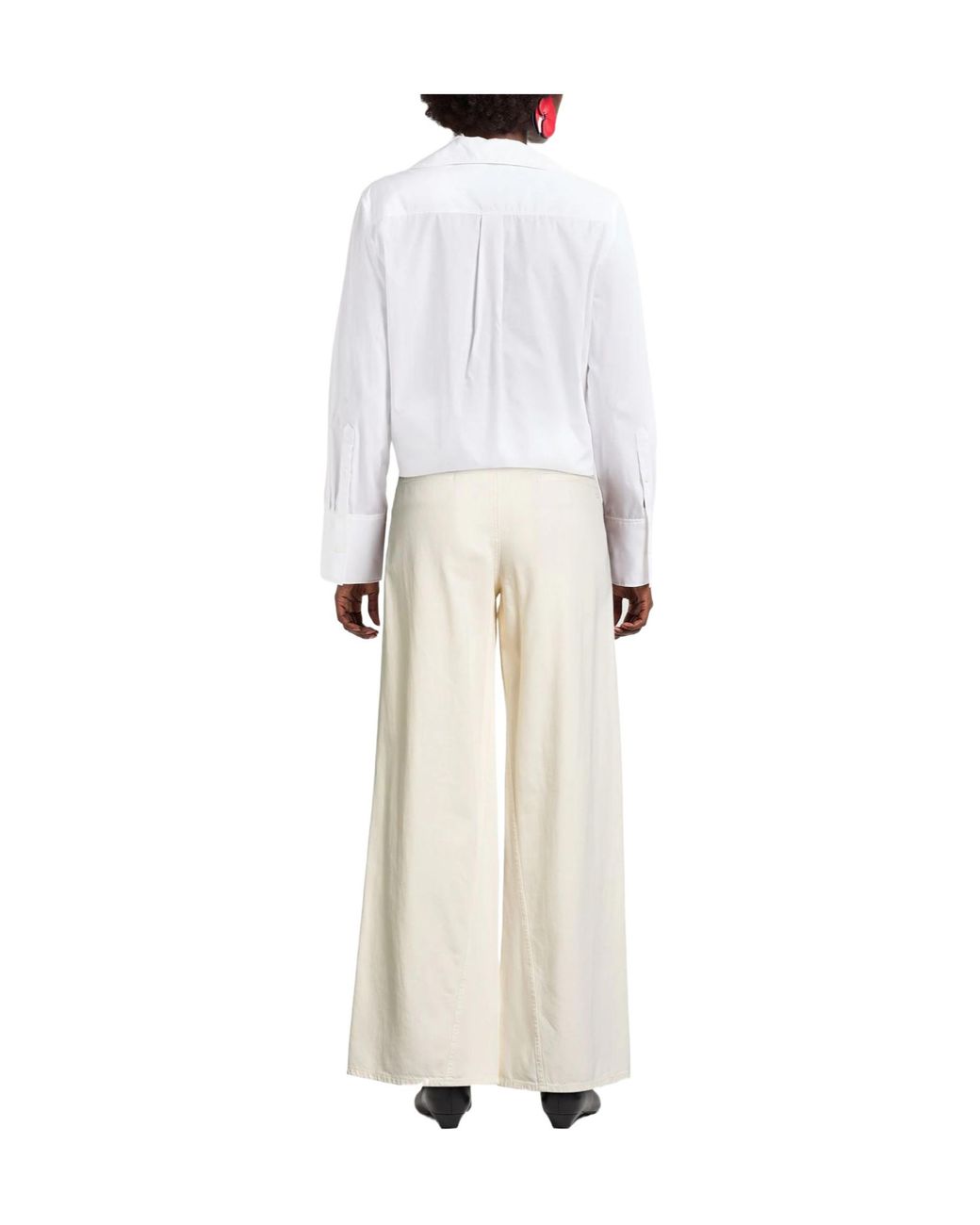 Rag & Bone White Loose Jeans