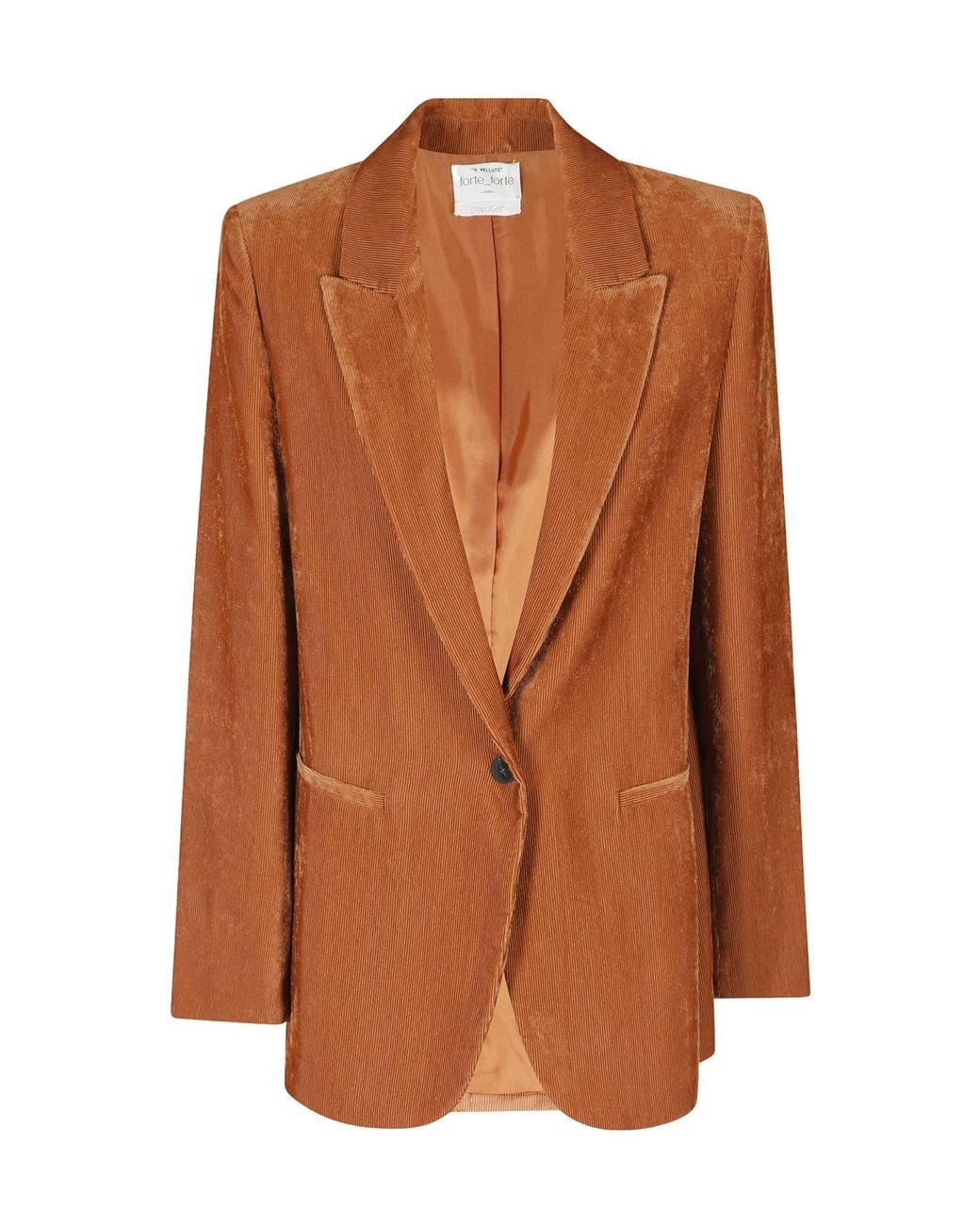 Forte_forte Brown Single-Button Long-Sleeve Blazer