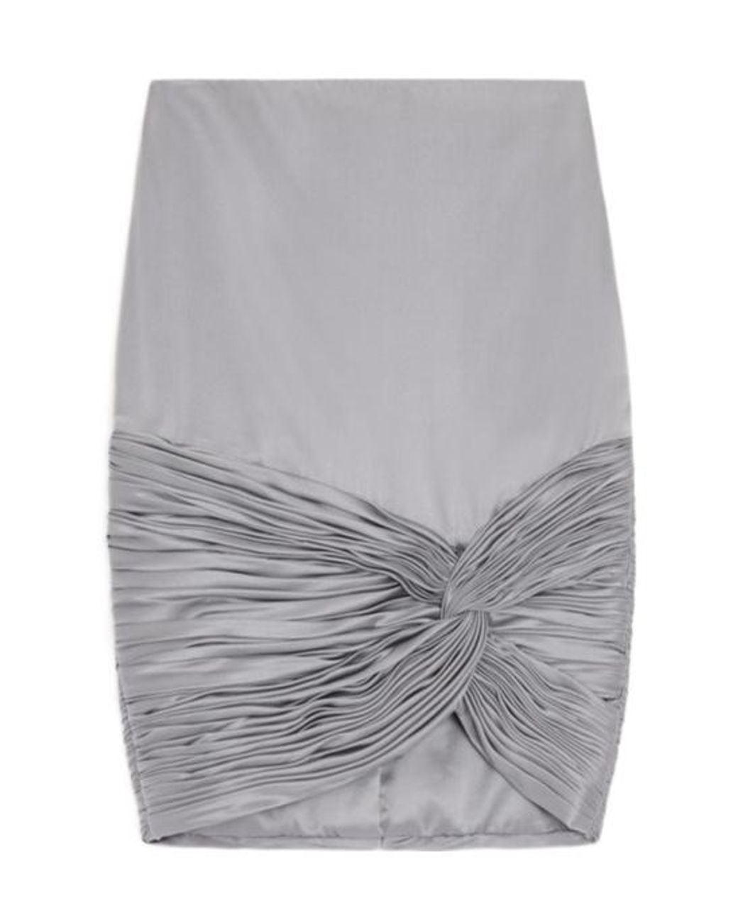 Valentino Gray Cady Satin Skirt