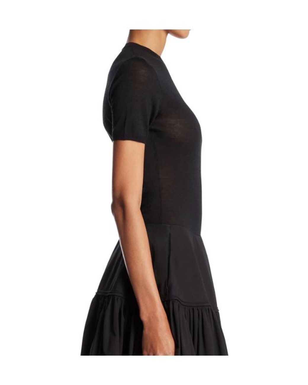 Alaïa Black Short-Sleeved Bodysuit