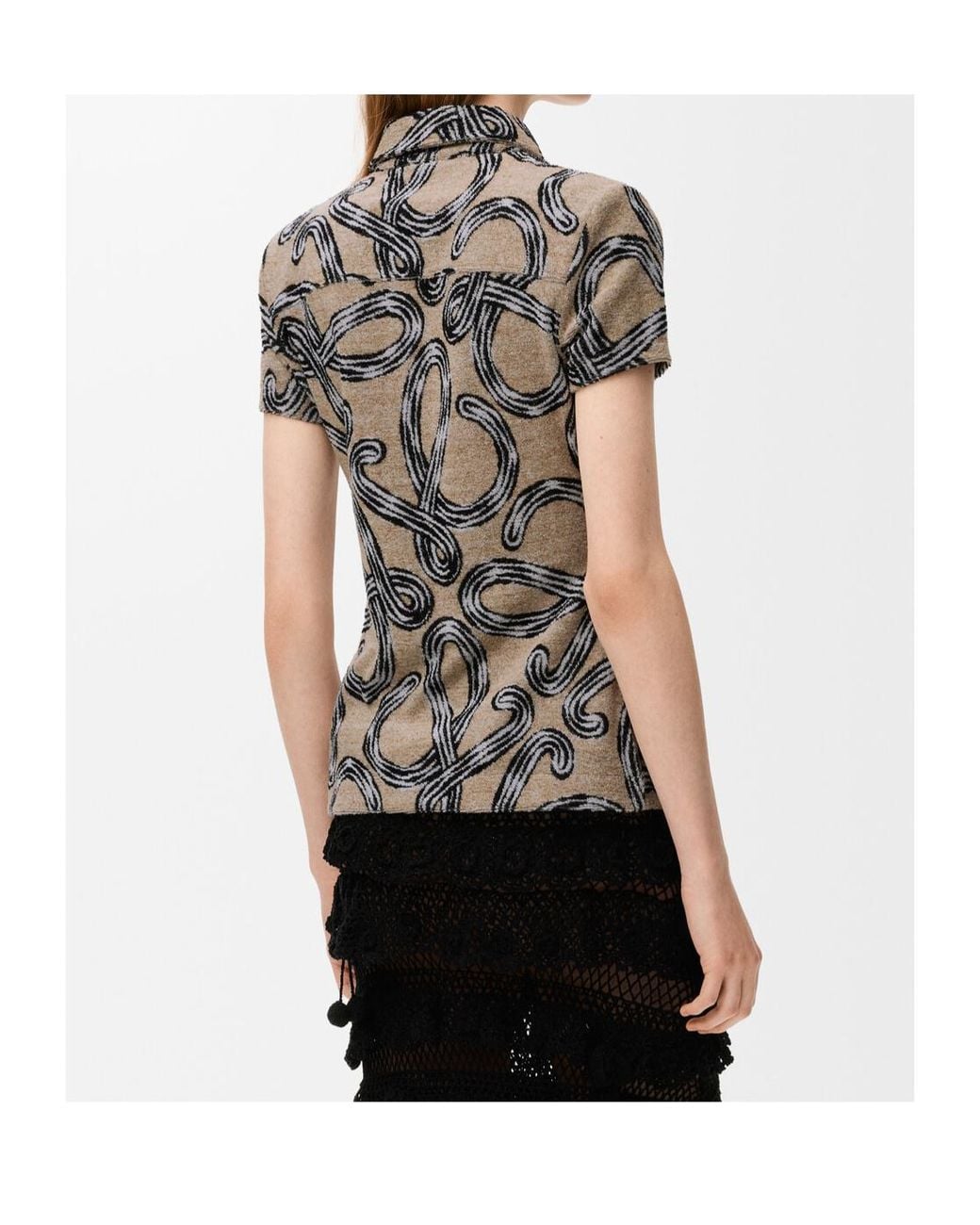Loewe Gray Short-Sleeved Buttoned Top