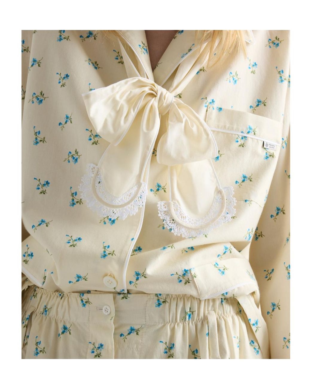Prada Natural Bouquet Print Old Canvas Shirt