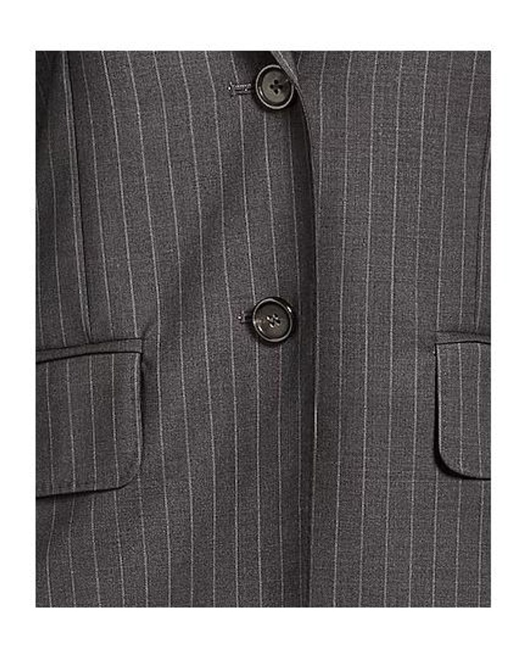 Max Mara Black Striped Wool Blazer