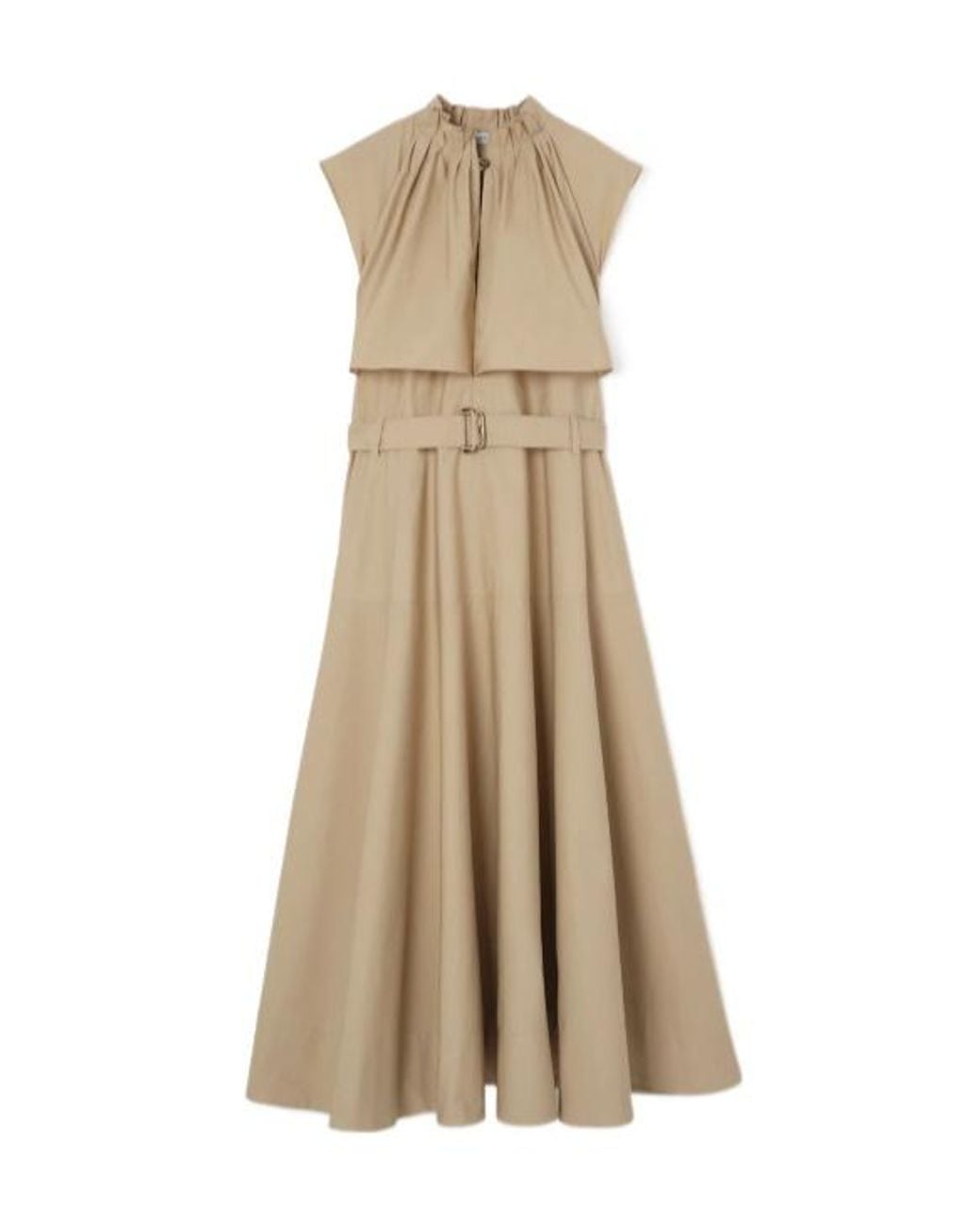 Burberry Natural Jessica Belted Sleeveless Dress