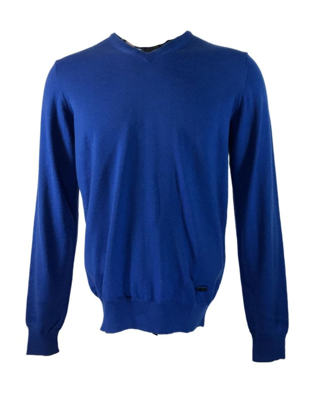 Armani Collezioni Blue Logo Sweater for men