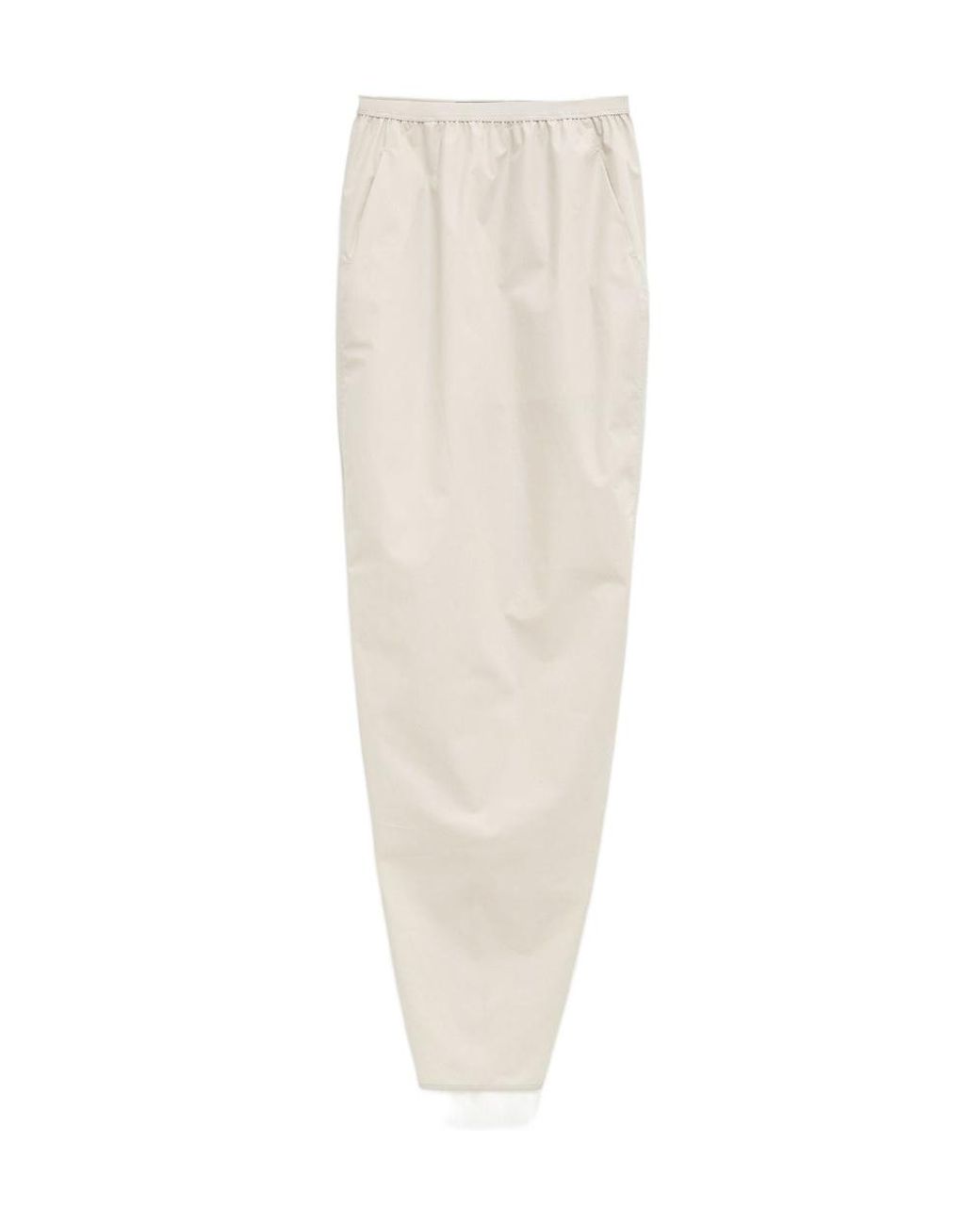 Rick Owens White Slit Skirt