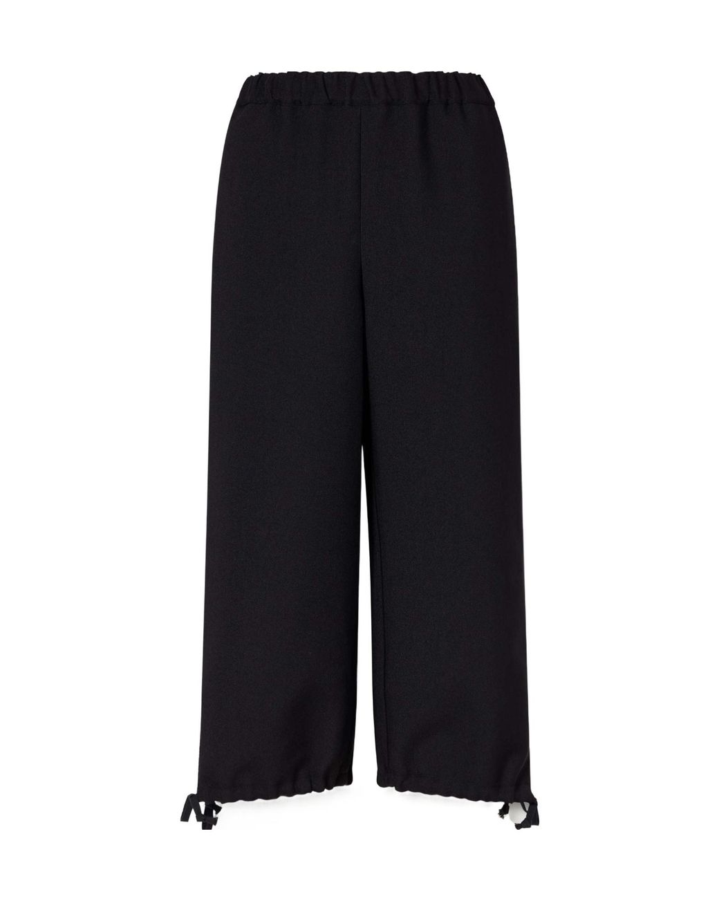 Comme des Garçons Black Gabardine Wide-Leg Pants