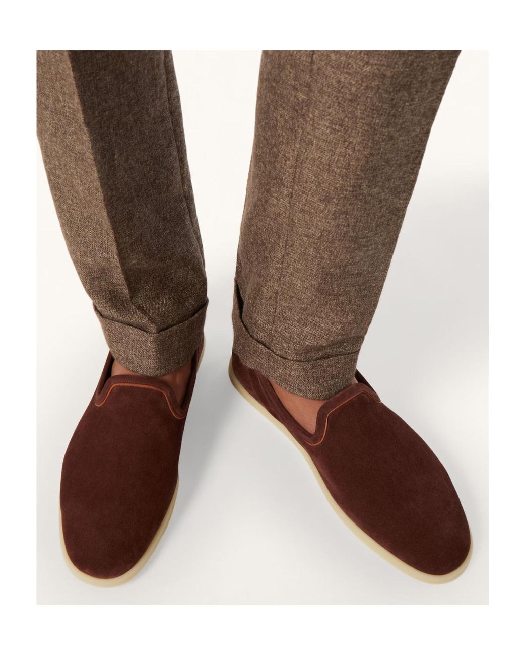 Loro Piana Brown Venice Walk Loafers for men