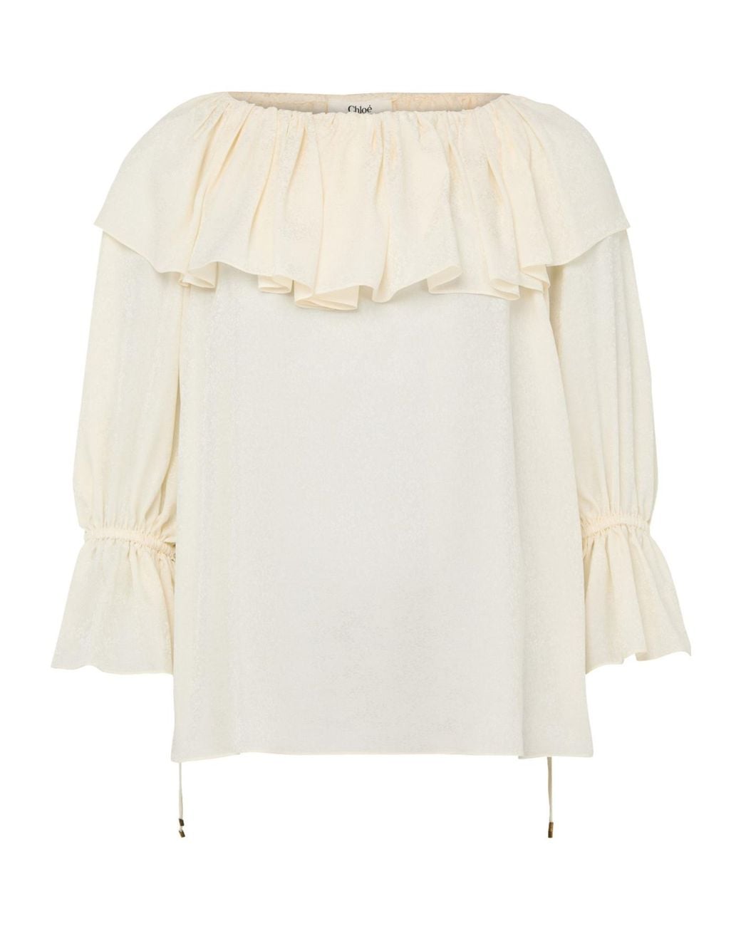 Chloé White Ruffled Cover-Up