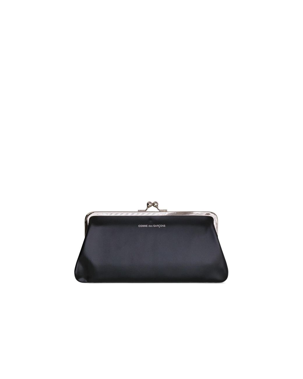 Comme des Garçons Blue Comme Des Garçons Wallet Logo-Printed Kiss-Clasp Purse for men