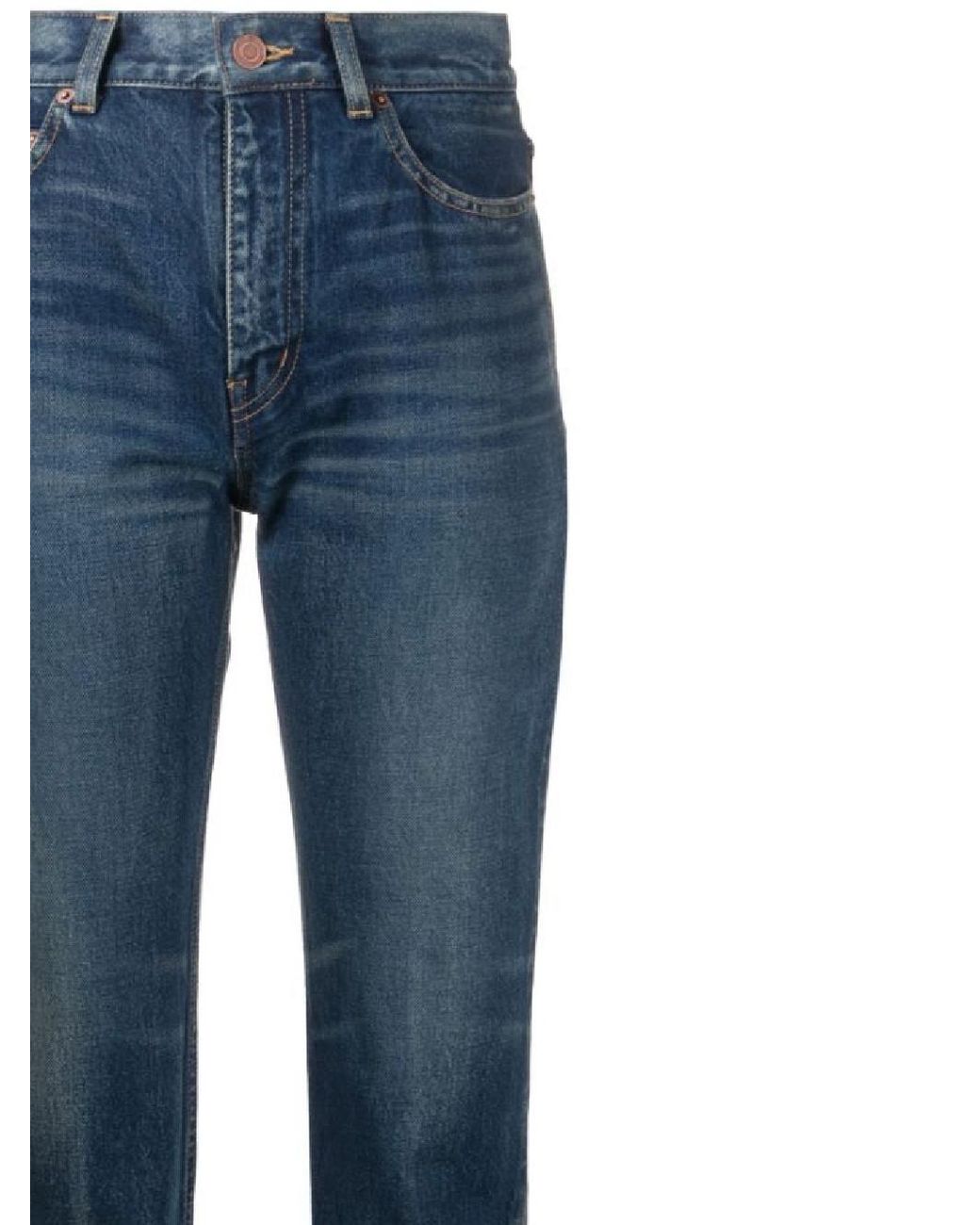Saint Laurent Blue Cindy Mid-Rise Jeans