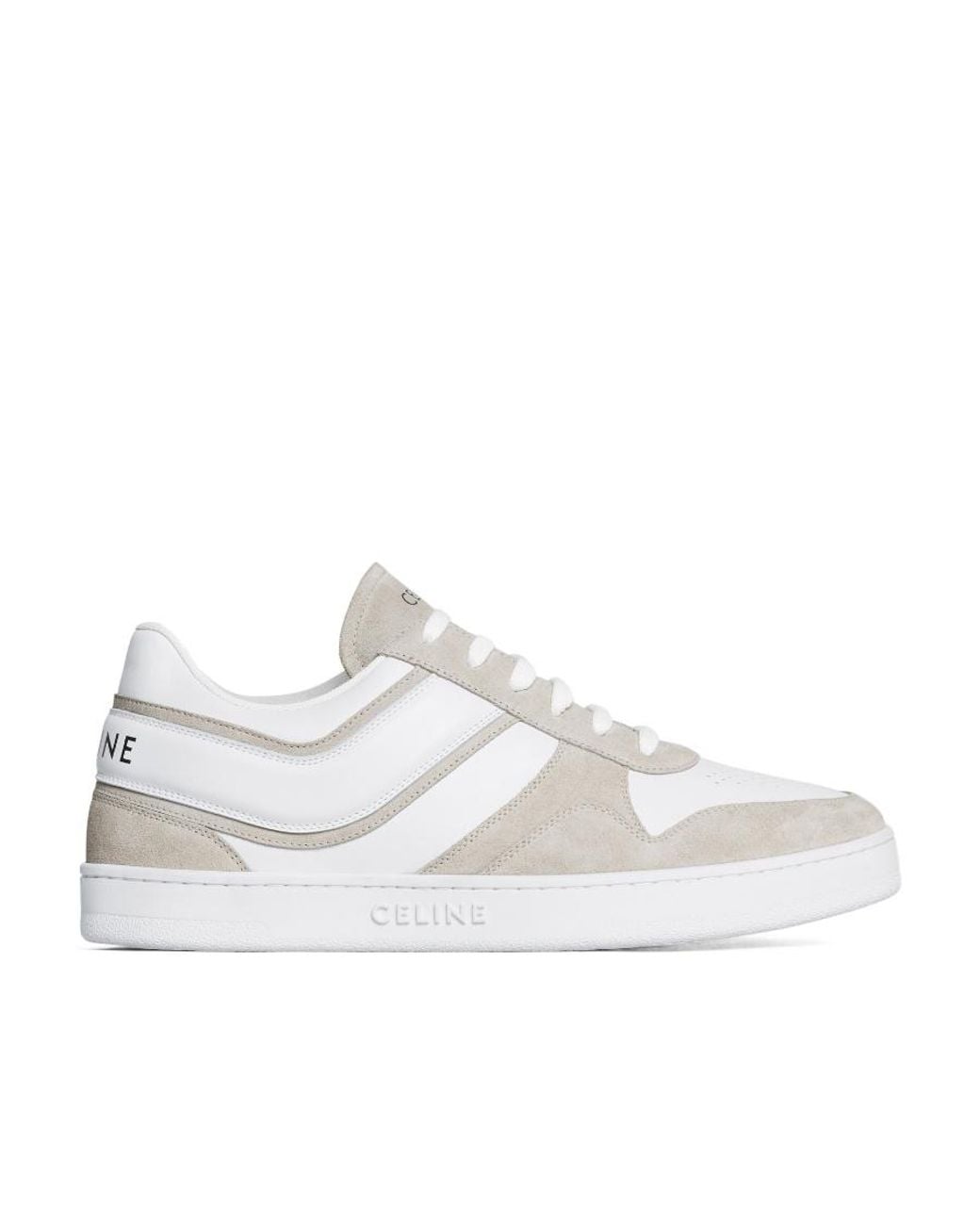 Céline White Trainer Low Lace-Up Sneaker for men