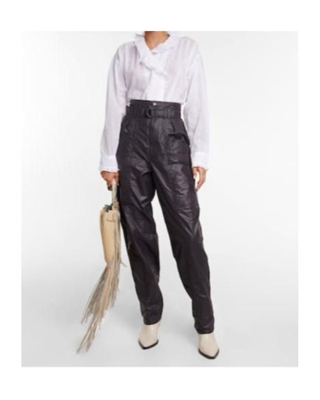 Isabel Marant Blue Eklaliga High-Rise Ripstop Pants