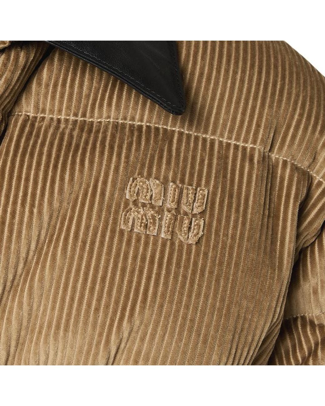 Miu Miu Brown Quilted Zipped Jacket