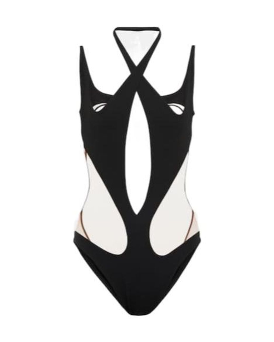 Mugler Black Cutout Bodysuit
