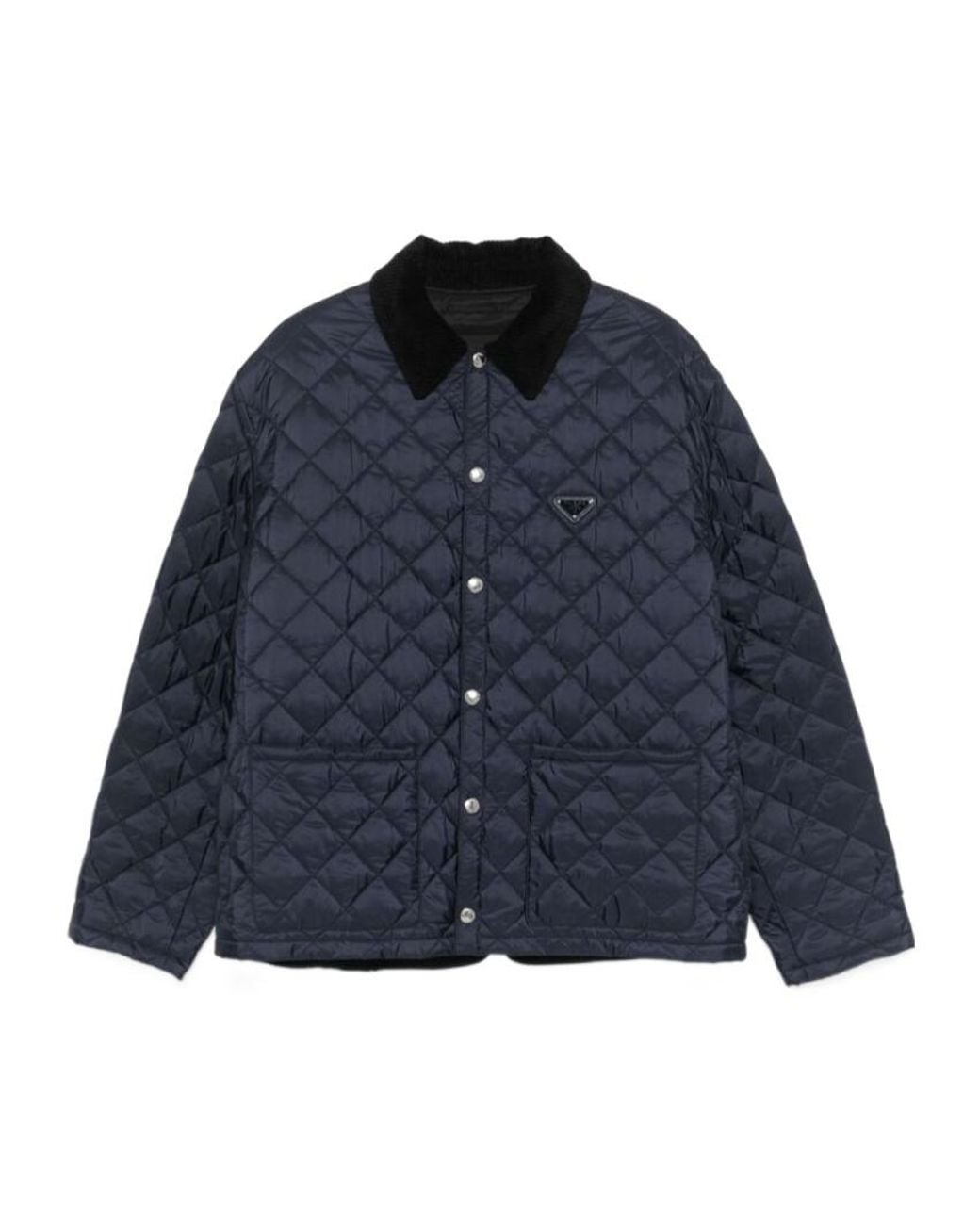 Prada Blue Quilted Re-Nylon Jacket for men