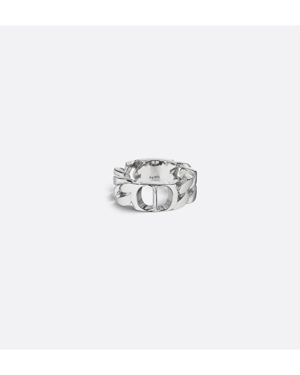 Dior Metallic Cd Icon Chain Link Ring