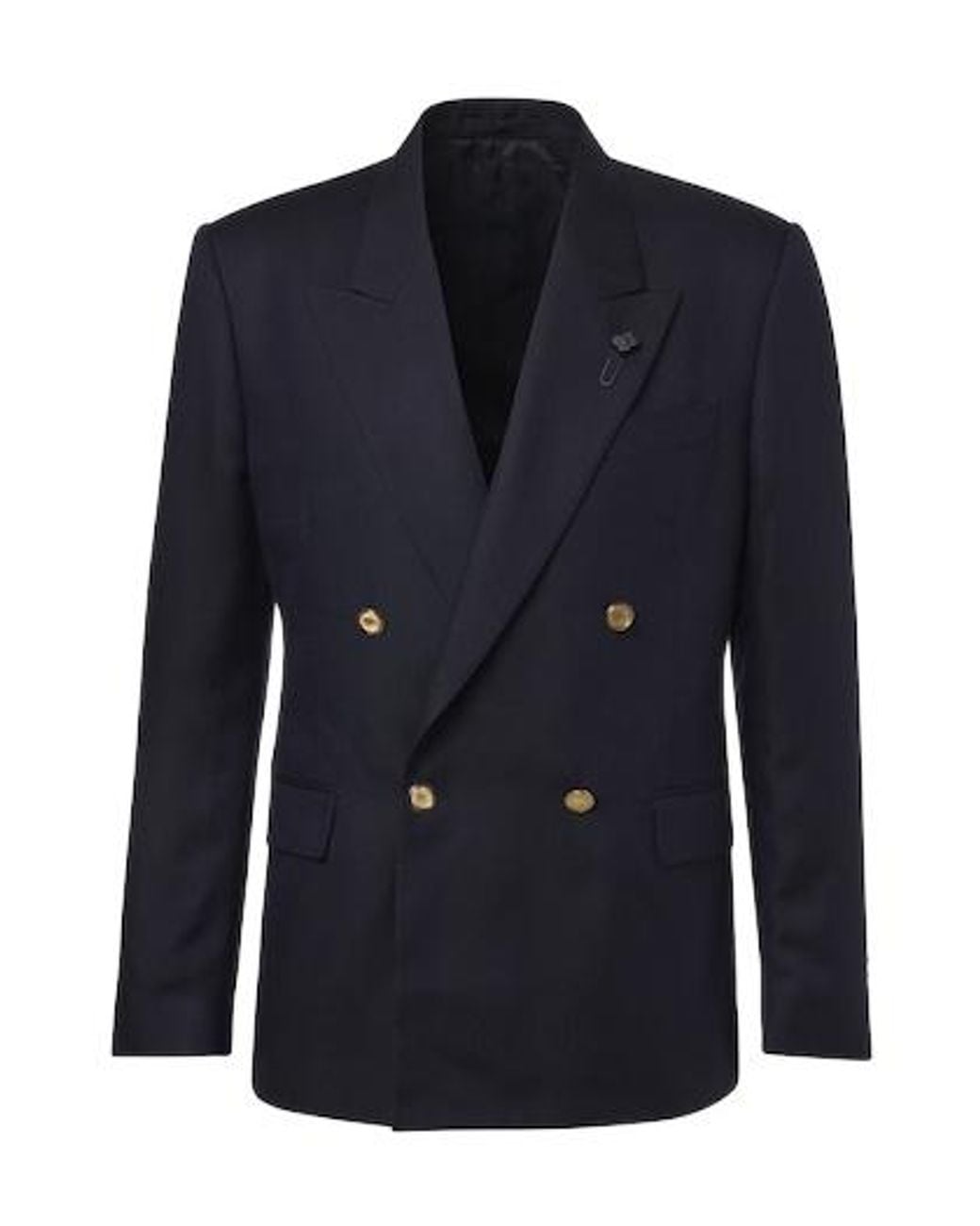 Lardini Blue Silk Blazer for men