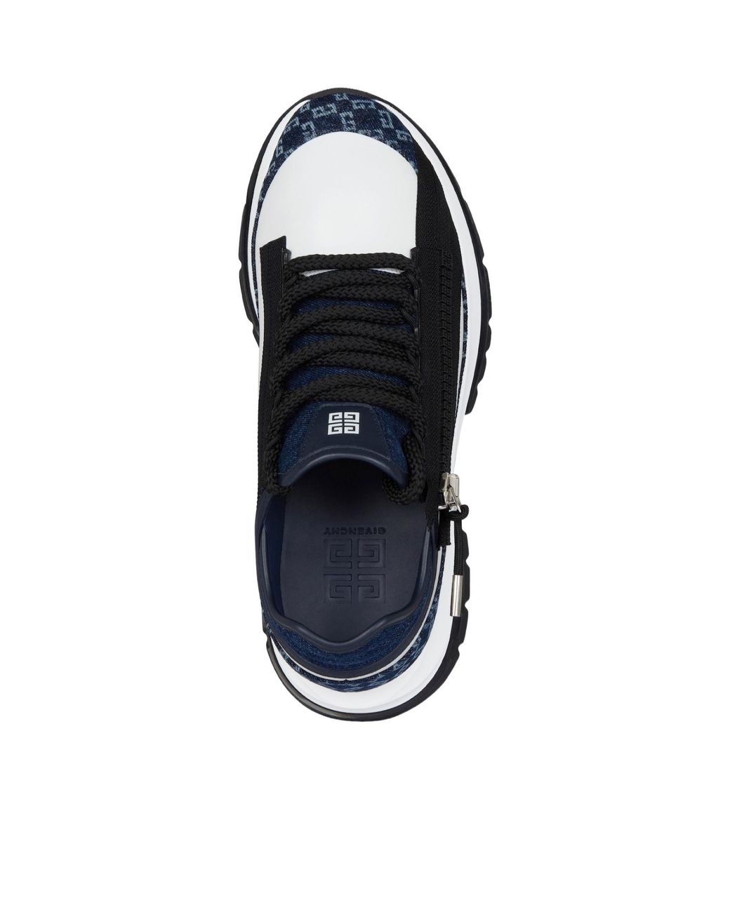 Givenchy Blue Leather-Denim Monogram Spectre Sneakers for men