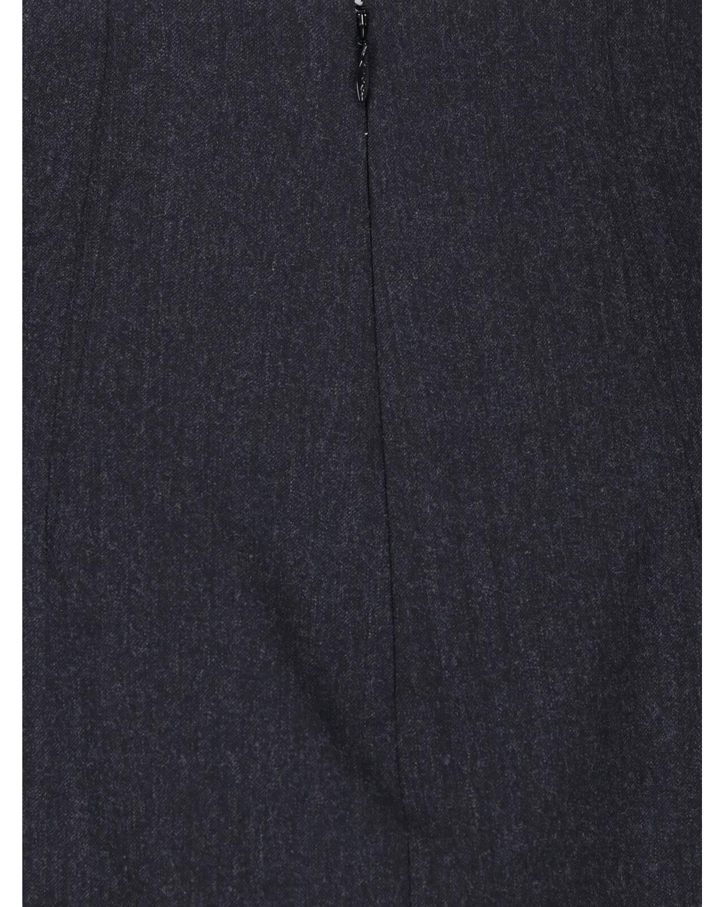 Gucci Black Stretch Wool Mini Skirt With Split