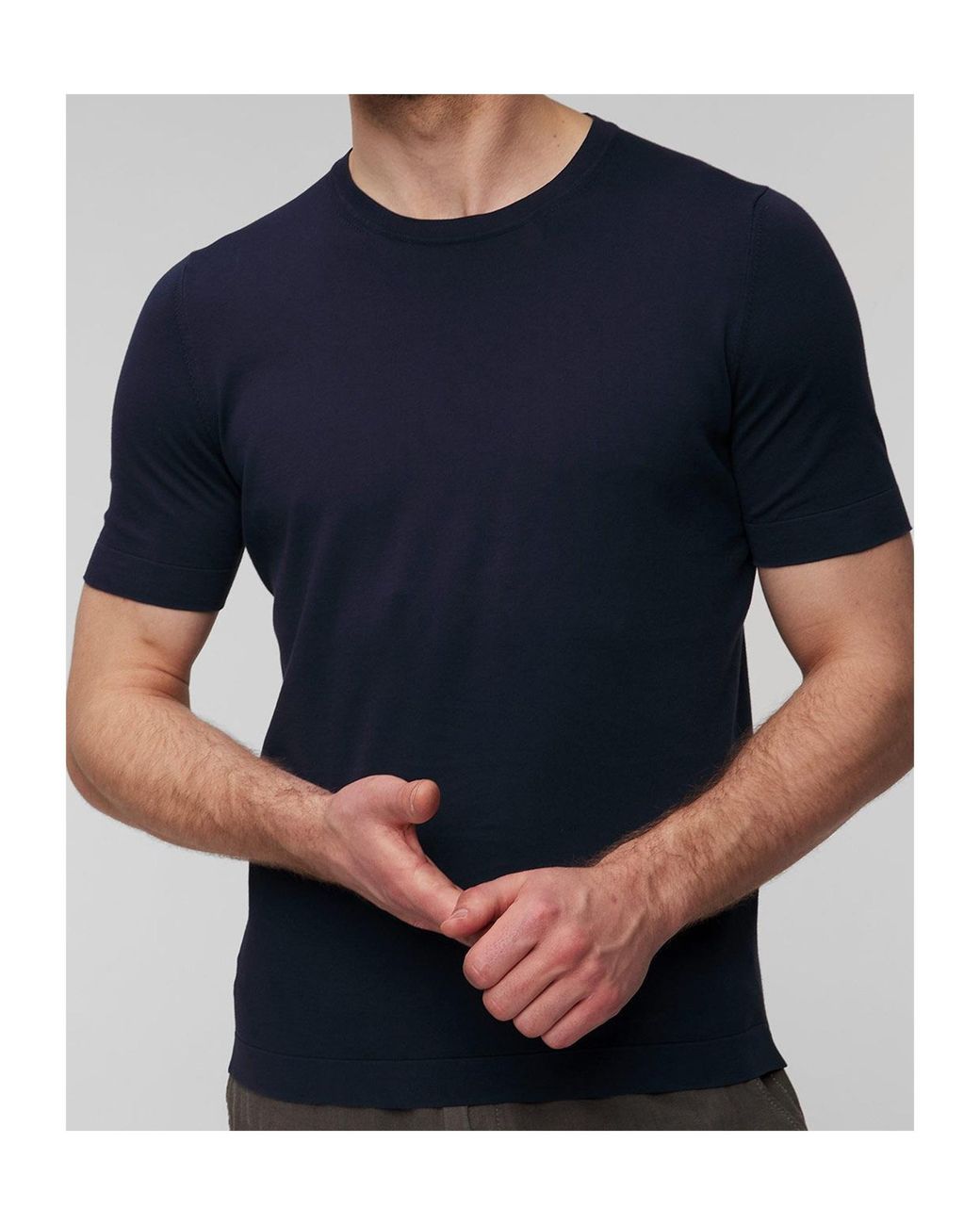 Gran Sasso Blue Crewneck T-Shirt for men