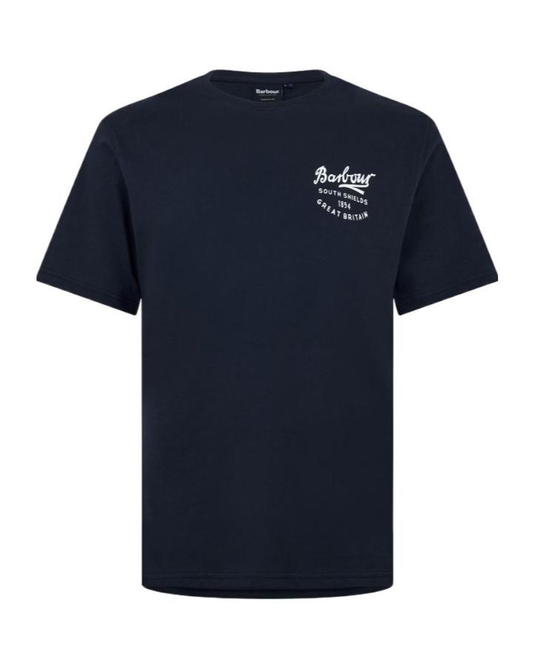 Barbour Blue Script Graphic T-Shirt for men