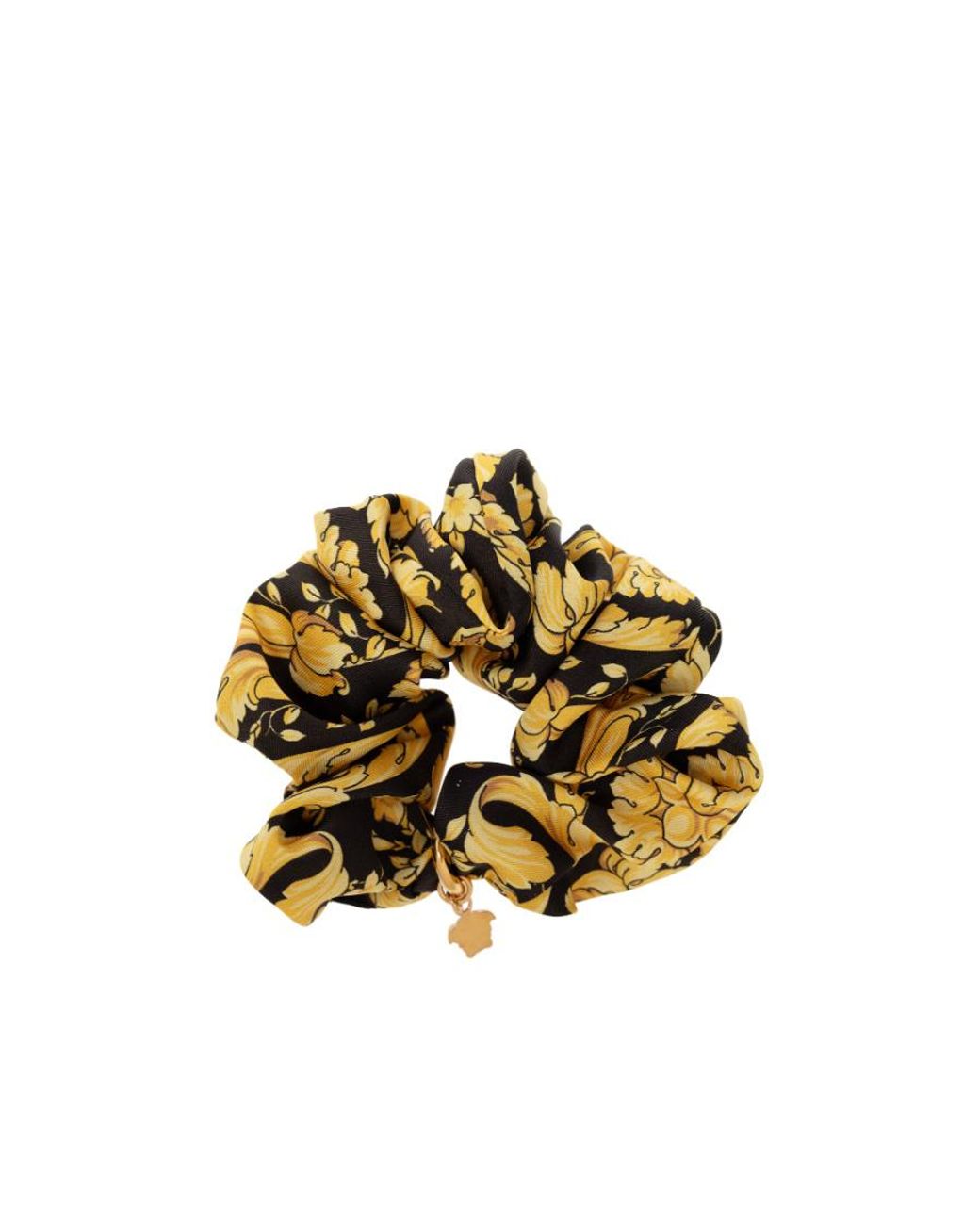 Versace Metallic Barocco Print Scrunchie