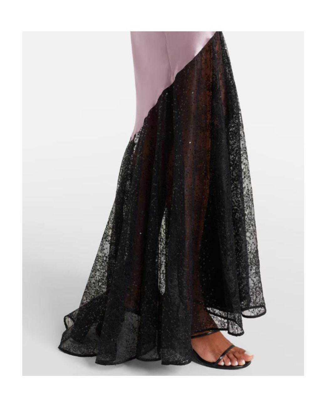 Nina Ricci Purple Silk-Blend Gown