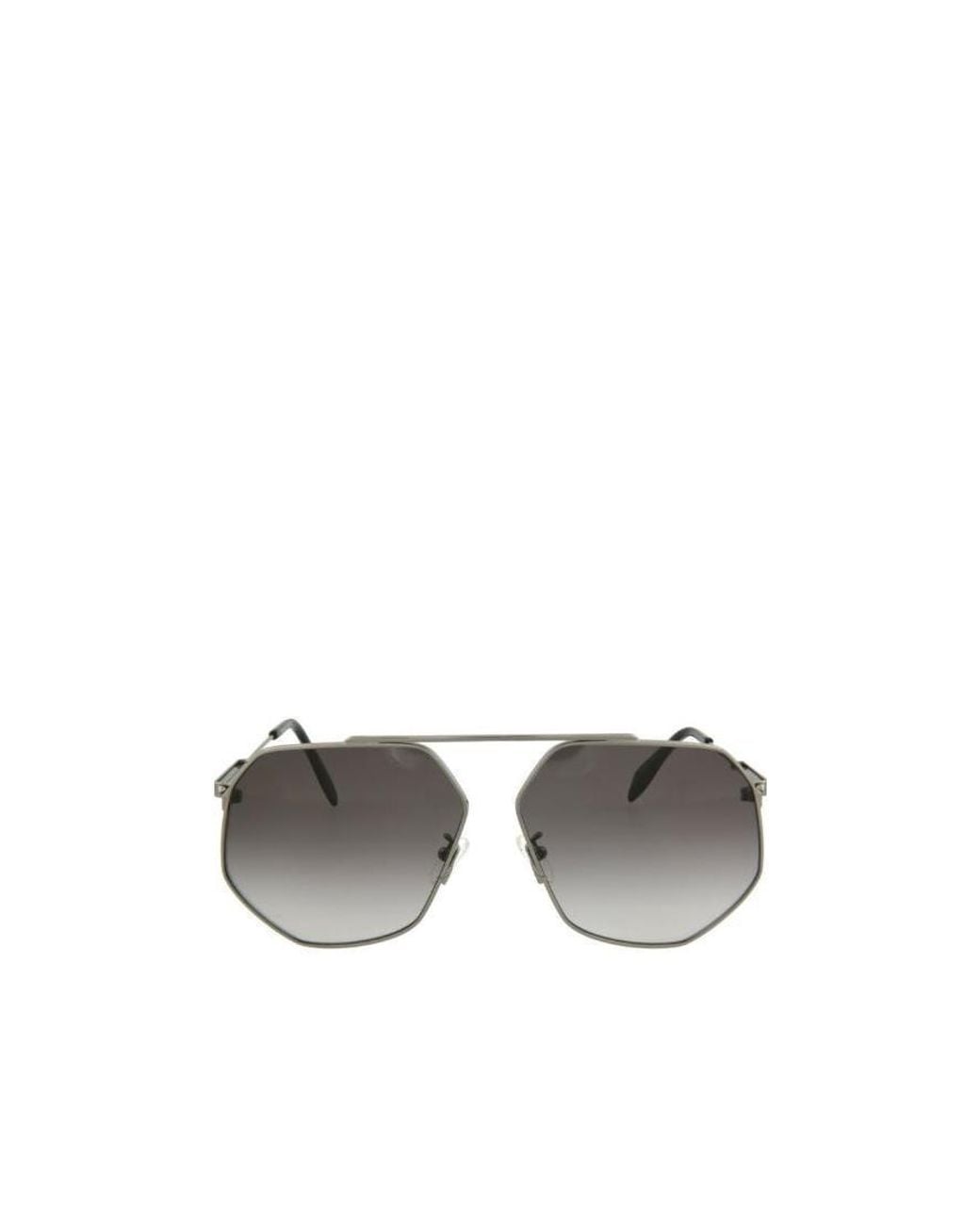 McQueen Metallic Polygon Sunglasses for men