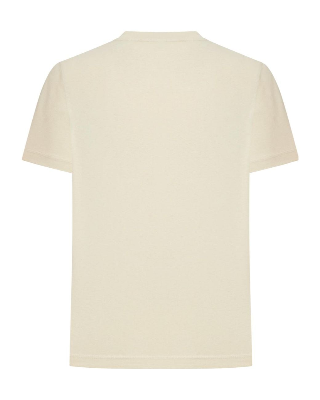 Burberry White Check Label Crewneck T-Shirt for men