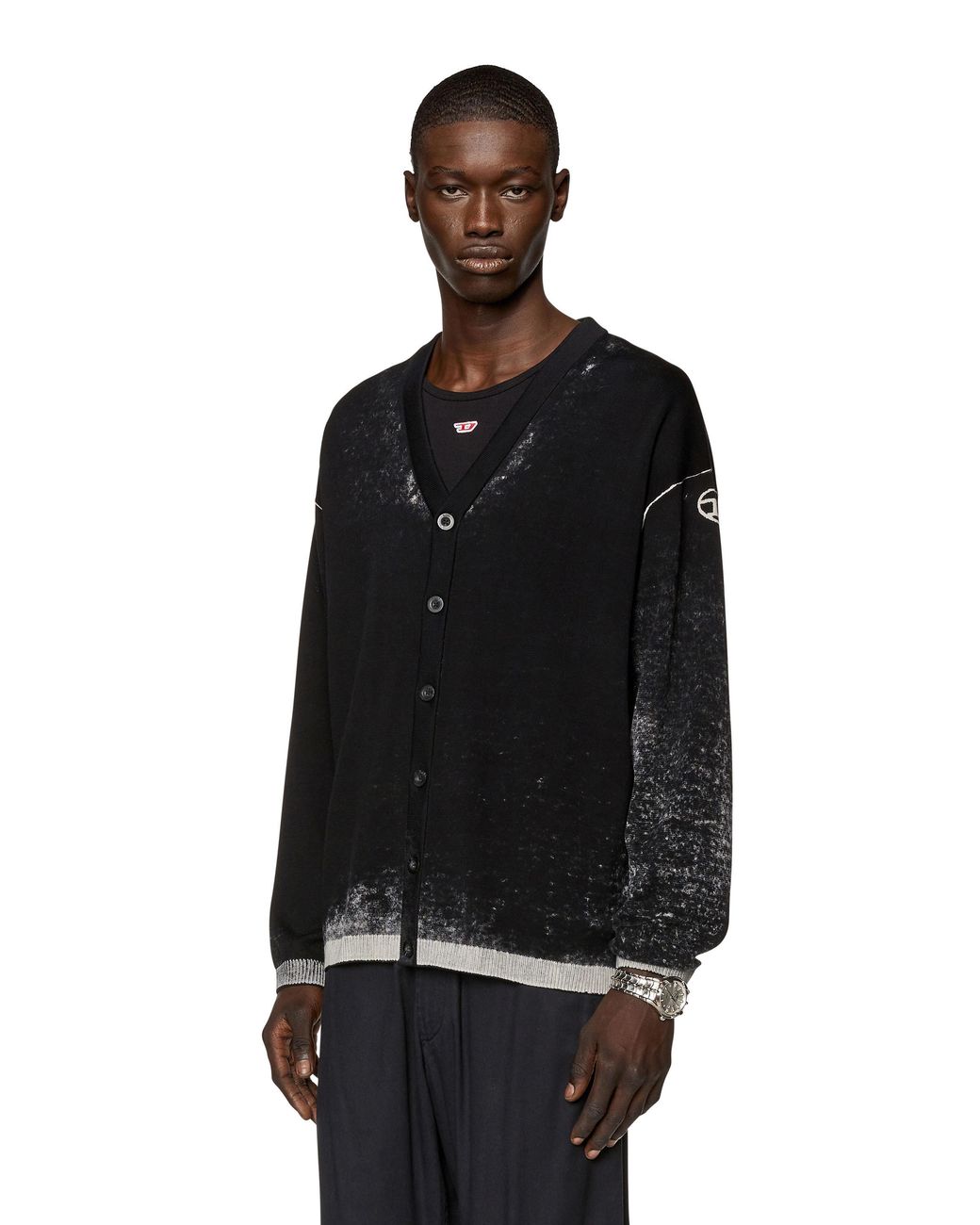 DIESEL Black K-Larence-B Cardigan for men