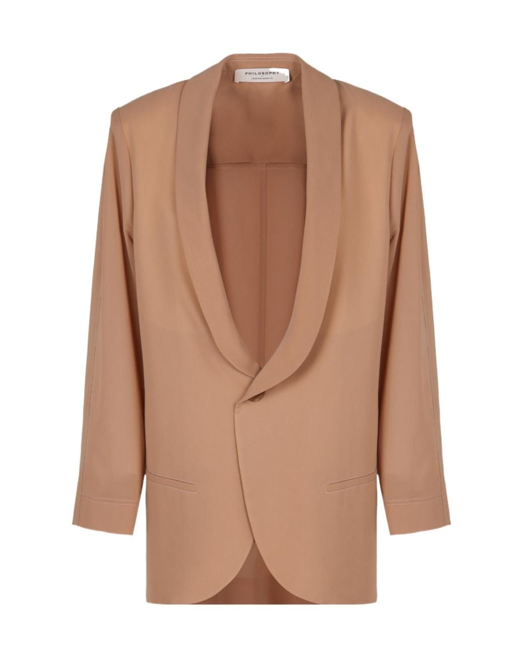 Philosophy Di Lorenzo Serafini Brown Etamine Single Breasted Jacket