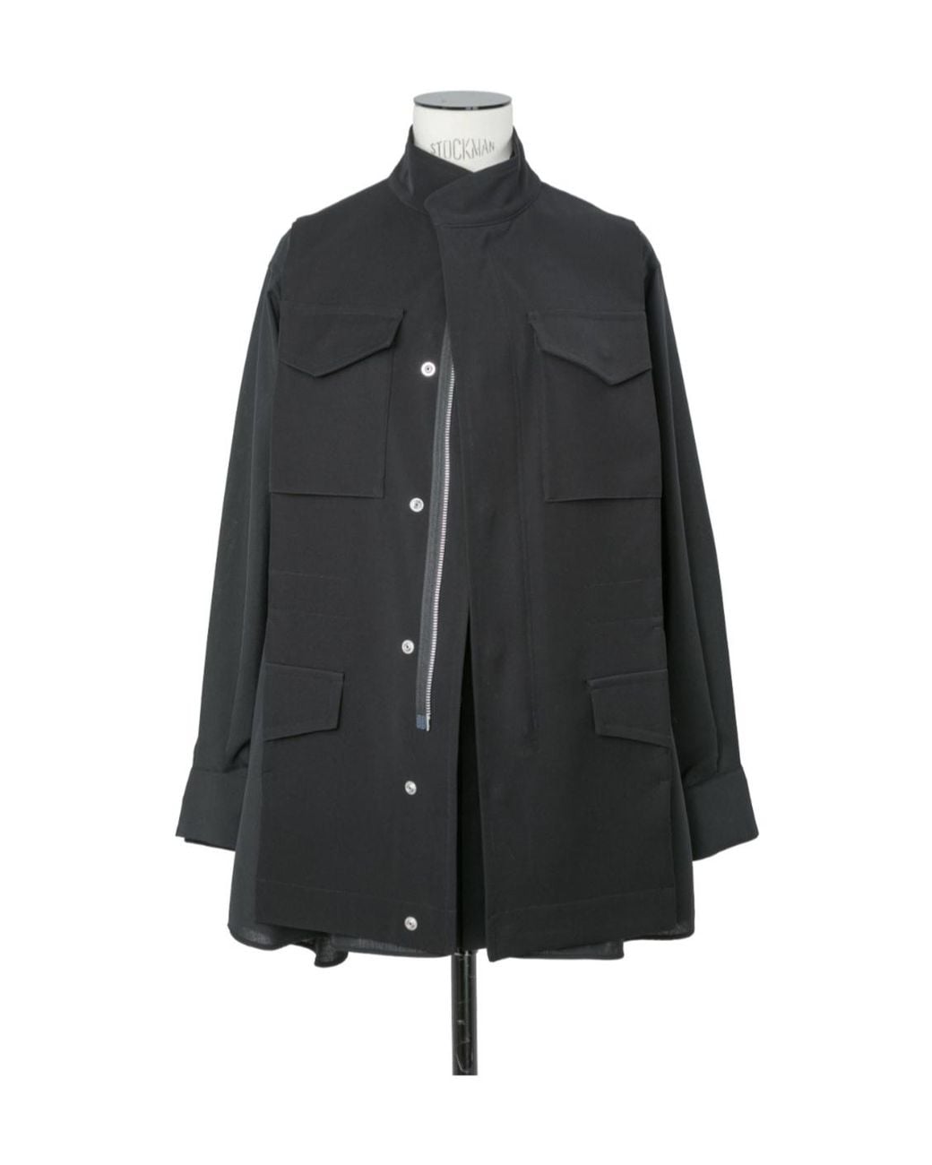 Sacai Black Suiting Satin Shirt
