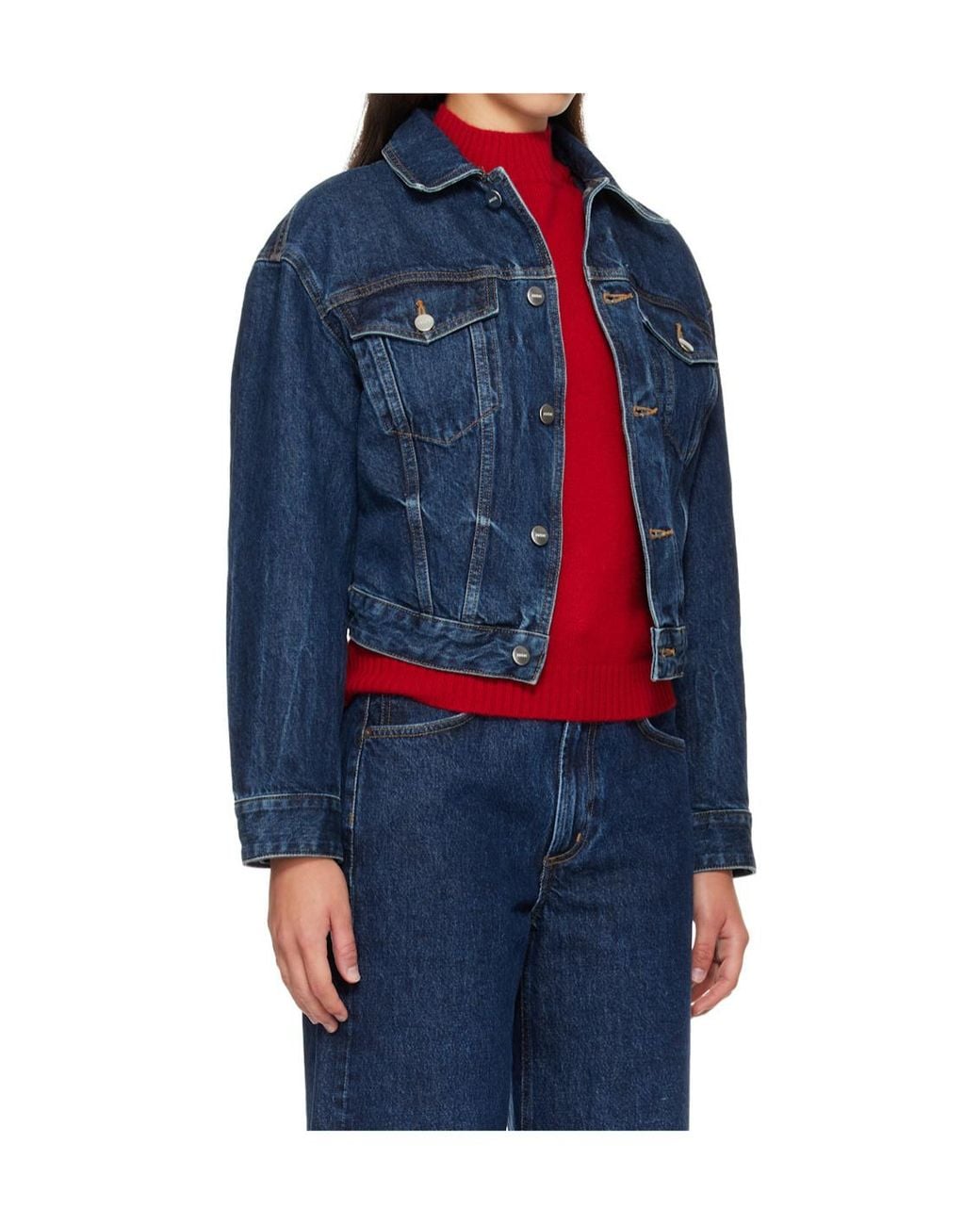 Agolde Blue Non-Elastic Denim Jacket