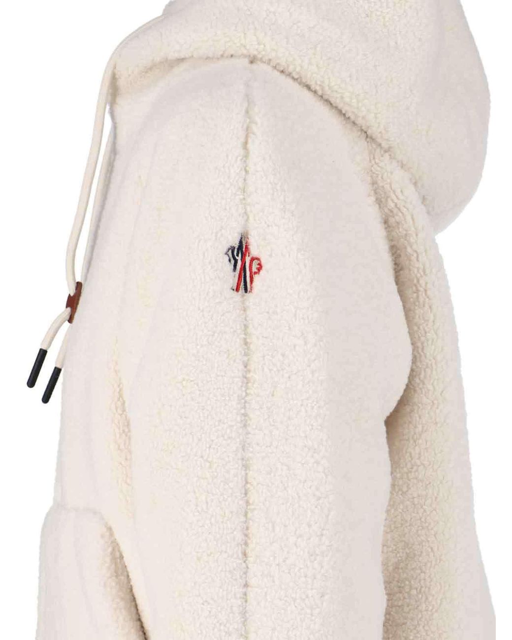 Moncler Natural Grenoble Zip-Up Drawstring Jacket